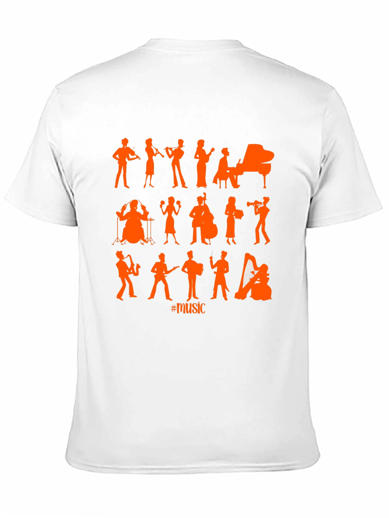 Musical Silhouette Black T-Shirt