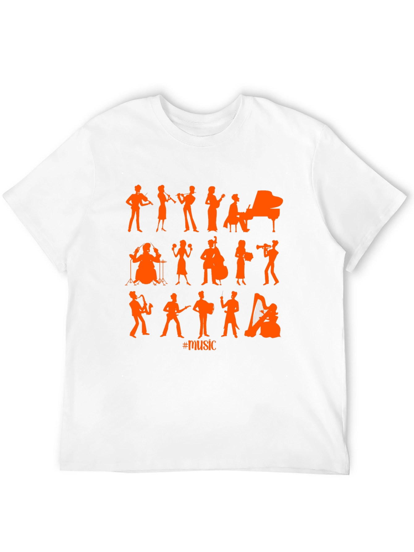 Musical Silhouette Black T-Shirt