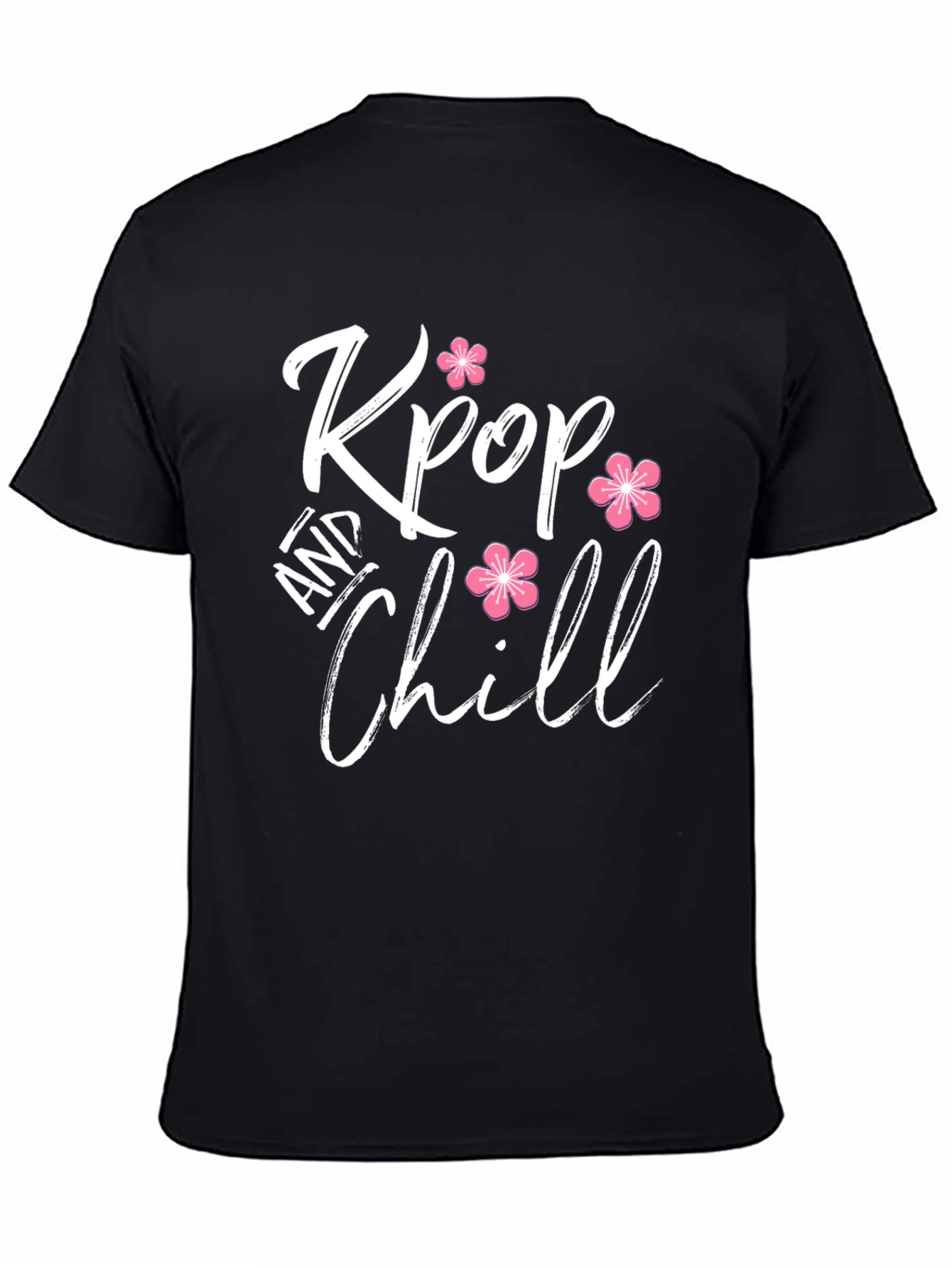 Kpop and Chill Graphic T-Shirt Black