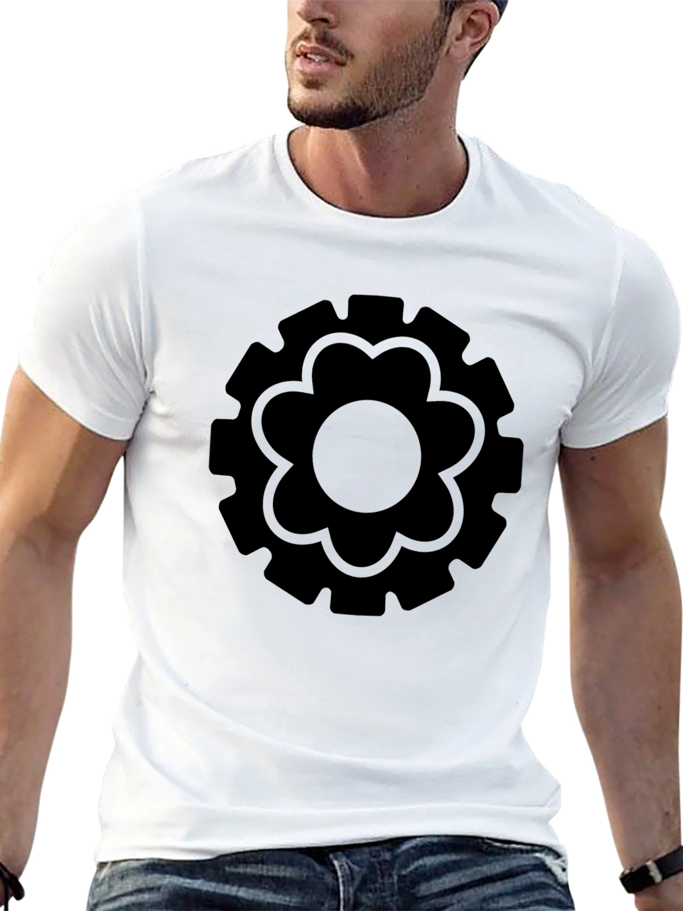 Gear Flower Black T-Shirt
