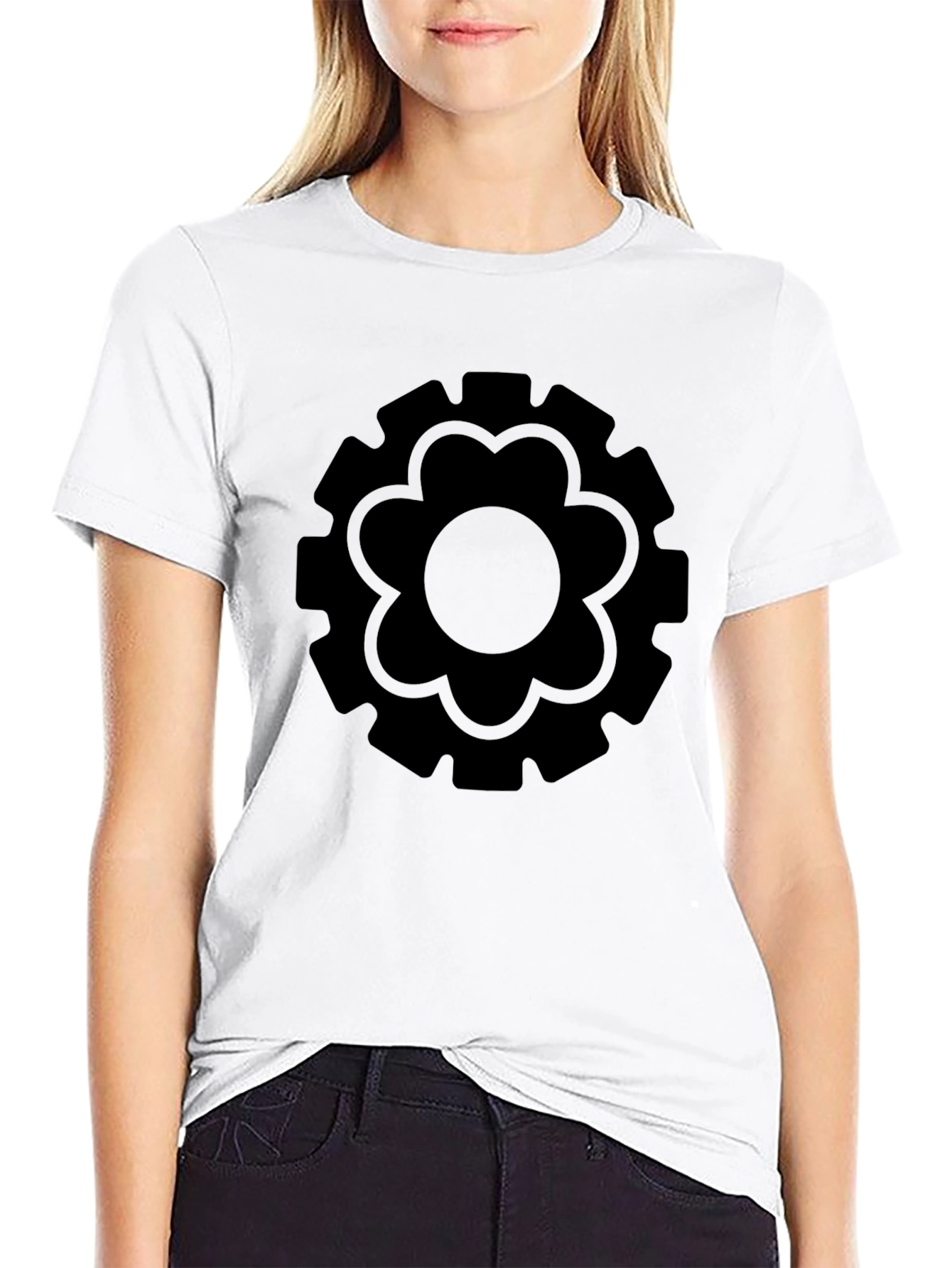 Gear Flower Black T-Shirt
