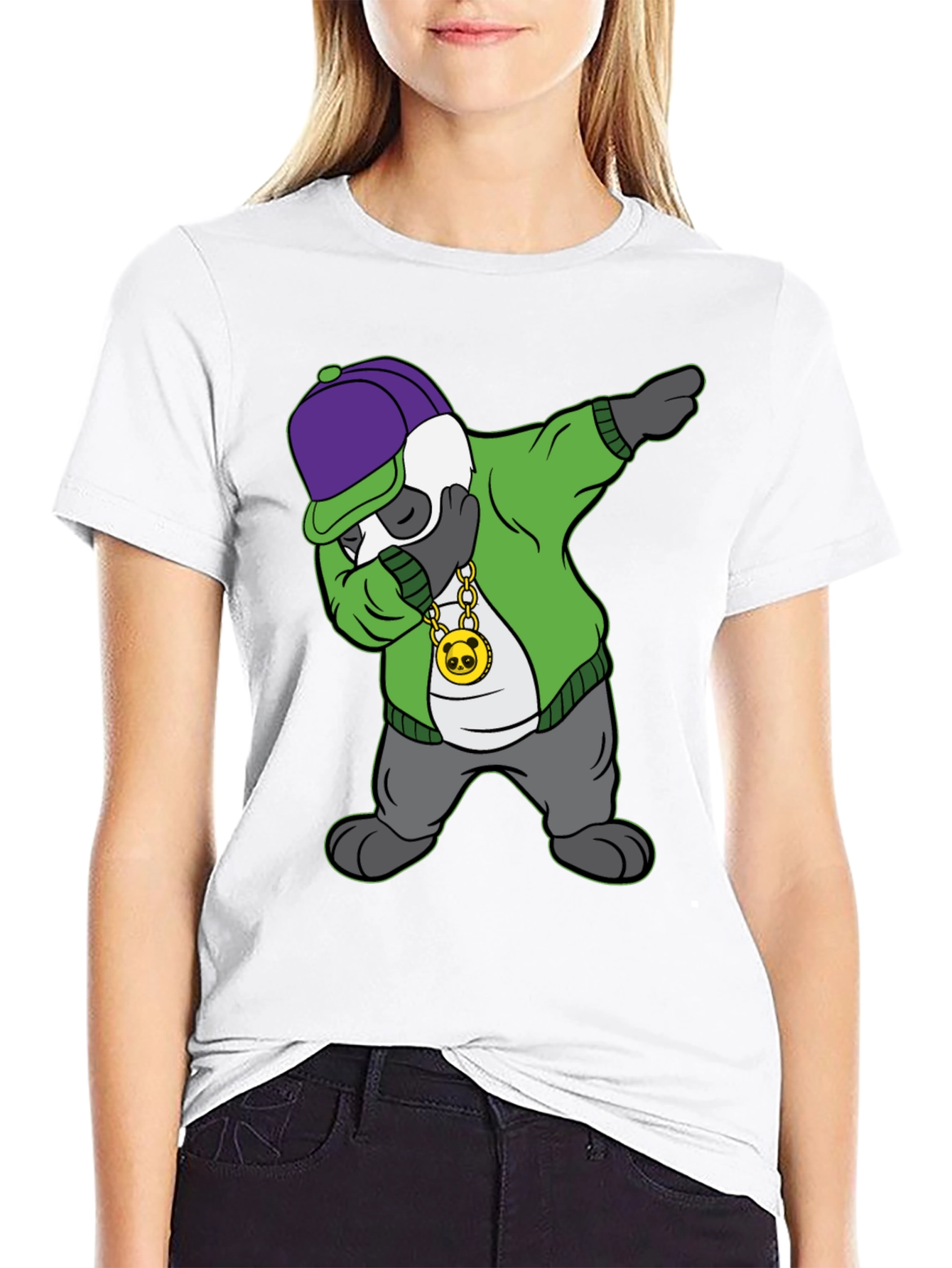 Dabbing Panda Graphic Tee - Cool Cartoon Animal Shirt