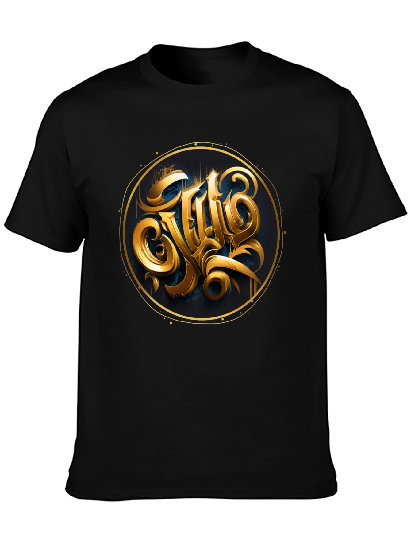 Gold Emblem Black T-Shirt