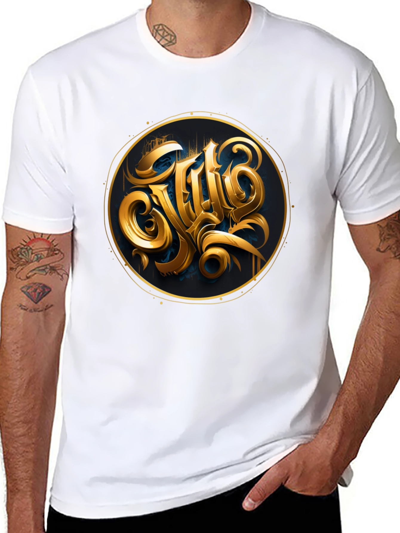 Gold Emblem Black T-Shirt