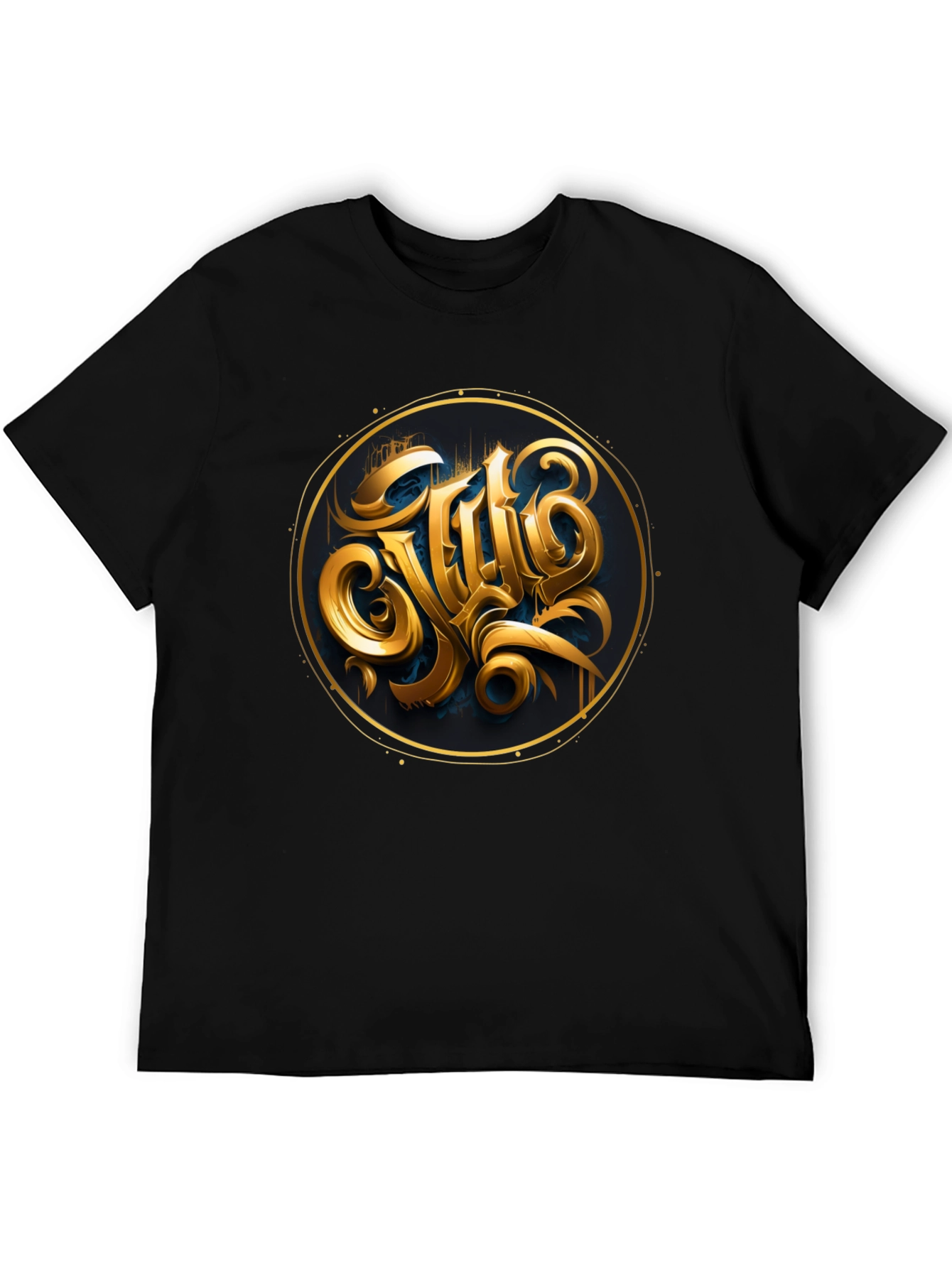 Gold Emblem Black T-Shirt