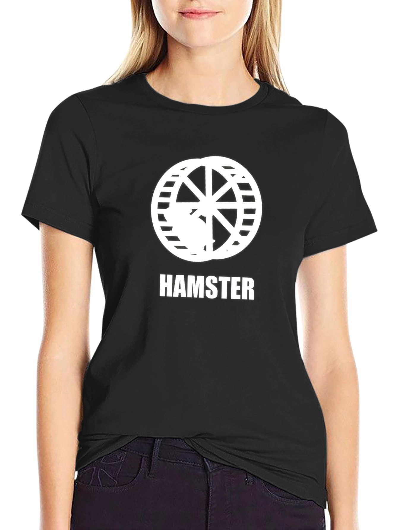 Hamster Wheel Graphic Tee - Novelty Animal Lover Shirt
