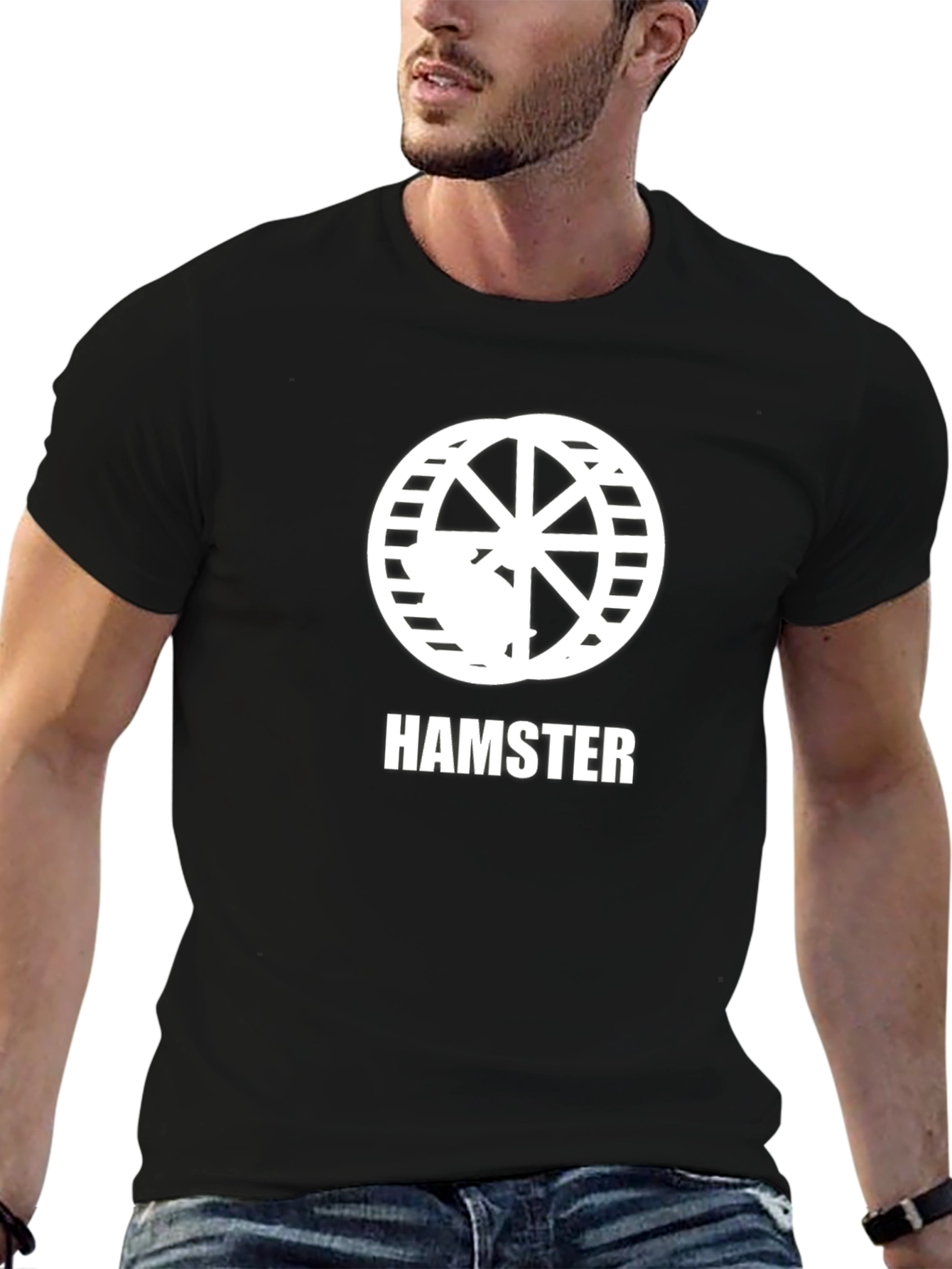 Hamster Wheel Graphic Tee - Novelty Animal Lover Shirt