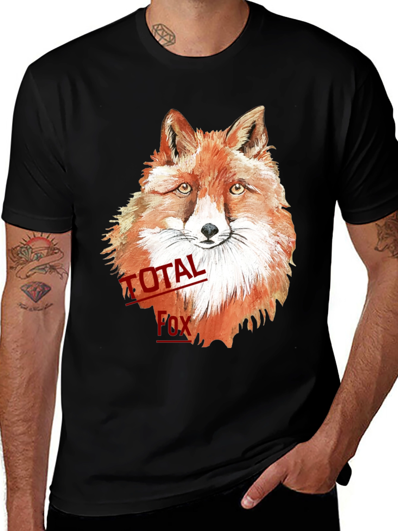 Total Fox Graphic T-Shirt - Cool Animal Tee
