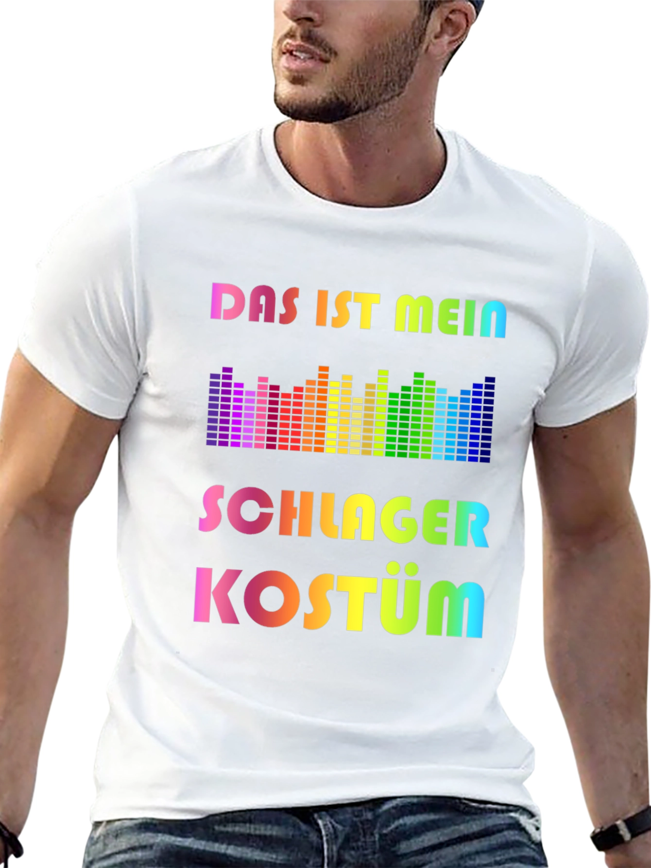 Schlager Kostüm Rainbow T-Shirt - Music Festival Outfit
