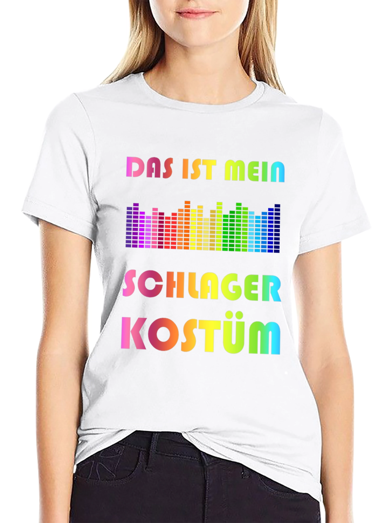 Schlager Kostüm Rainbow T-Shirt - Music Festival Outfit