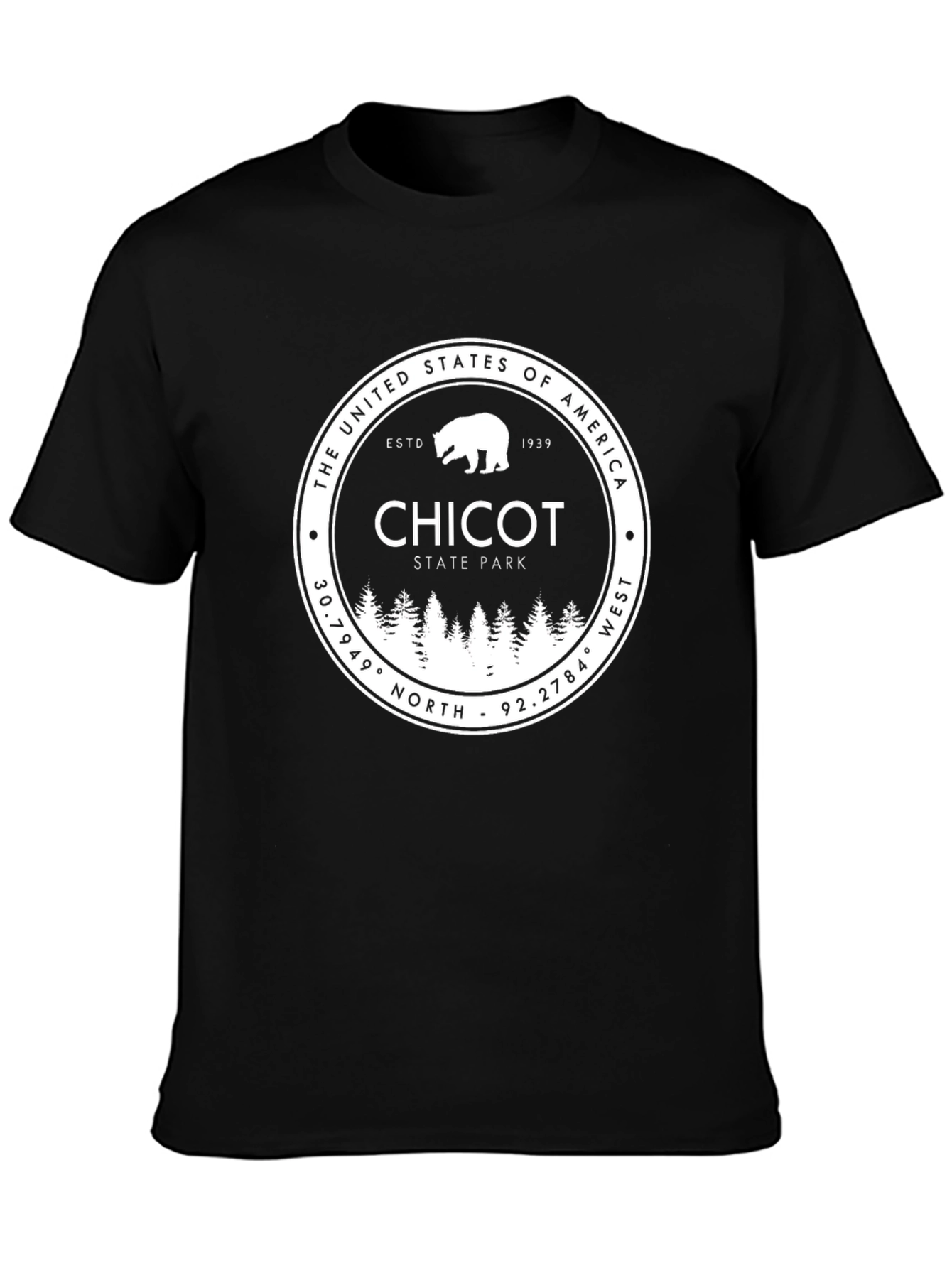 Chicot State Park Black Graphic T-Shirt