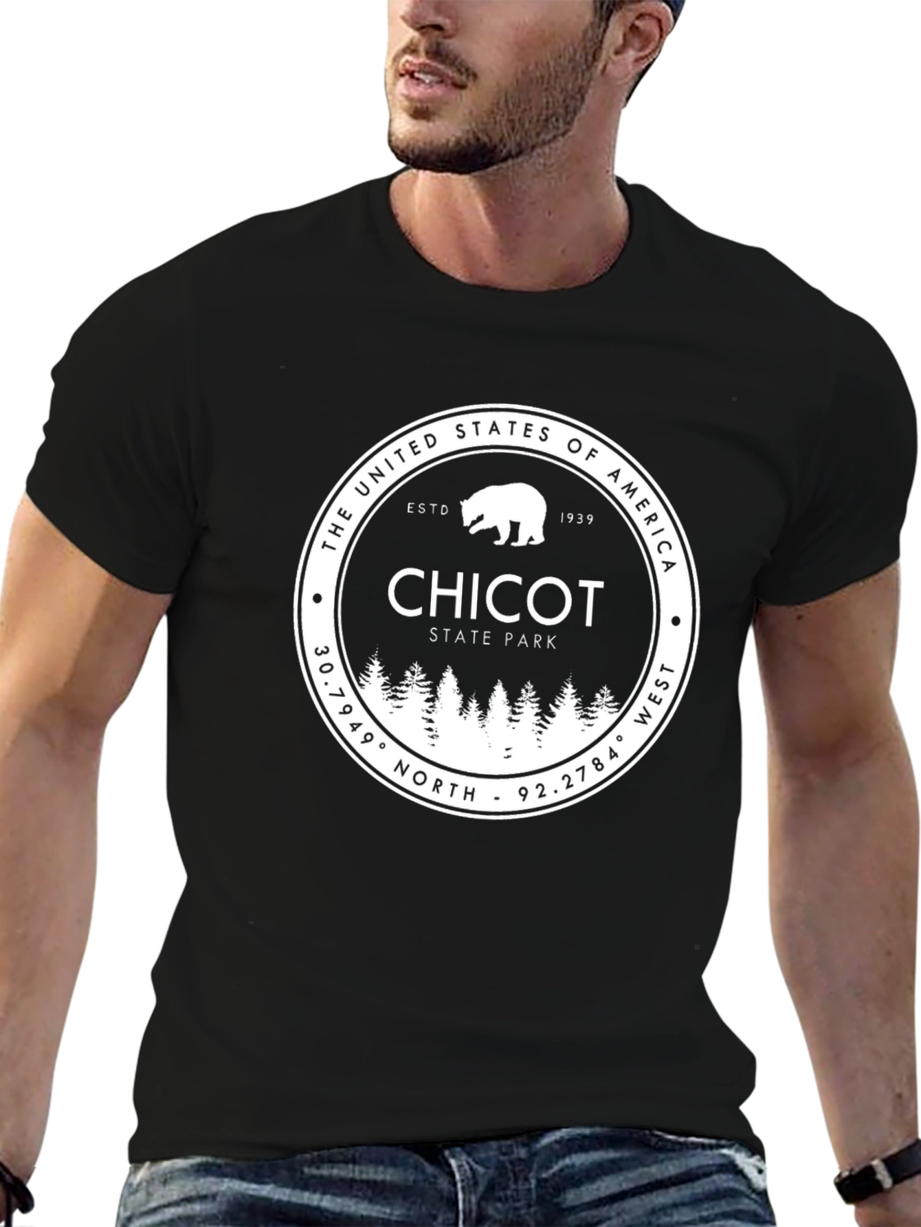 Chicot State Park Black Graphic T-Shirt
