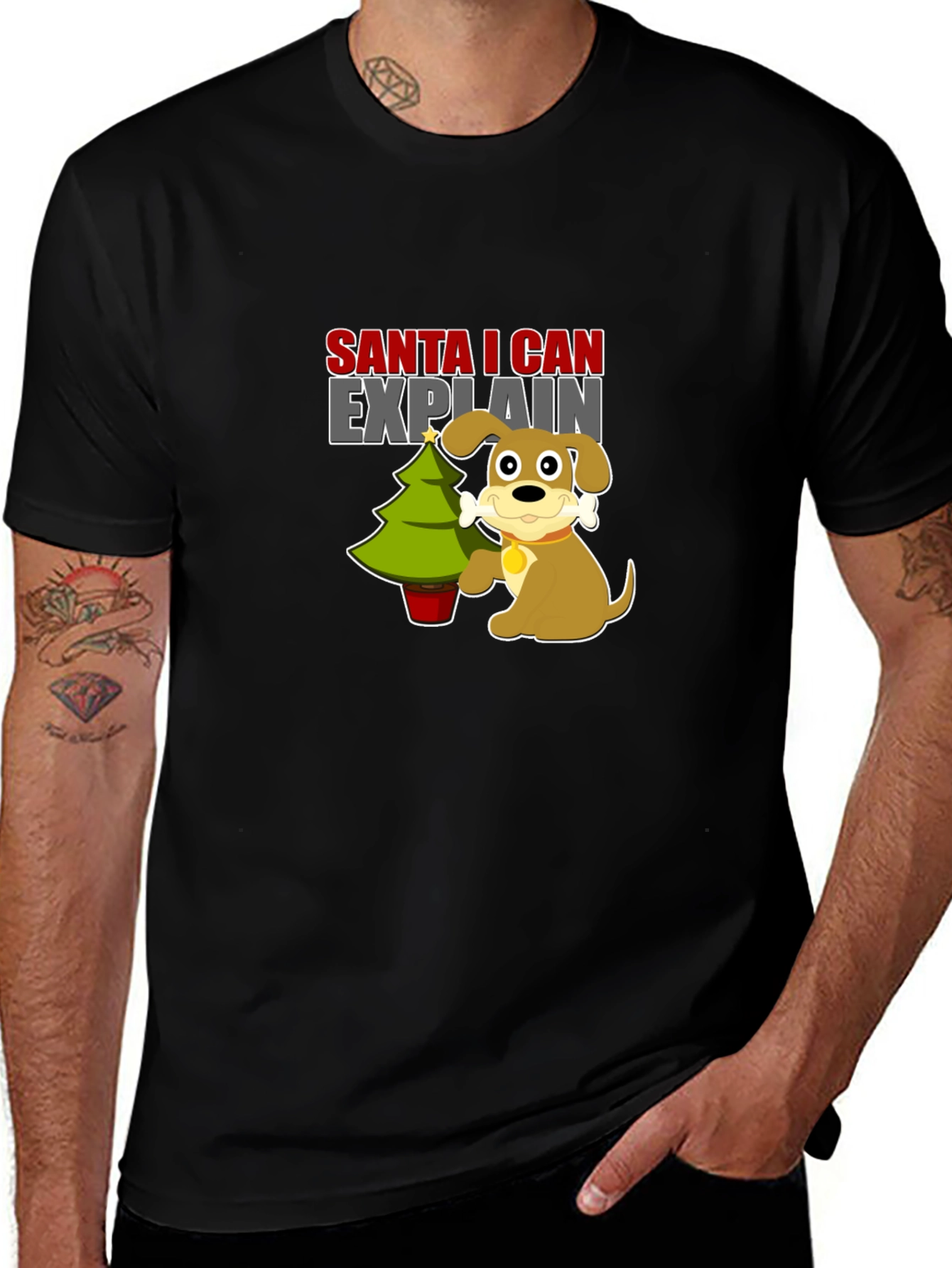 Santa I Can Explain Dog T-Shirt