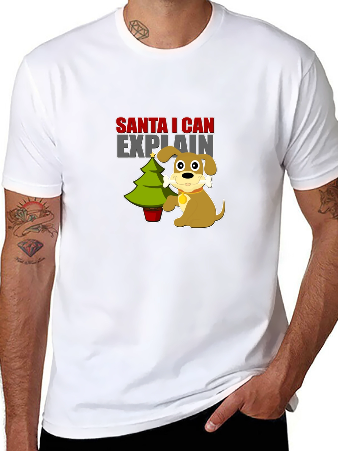 Santa I Can Explain Dog T-Shirt