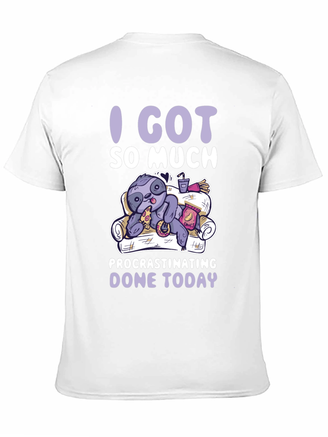 Procrastinating Sloth Graphic T-Shirt - Lazy Day Comfort