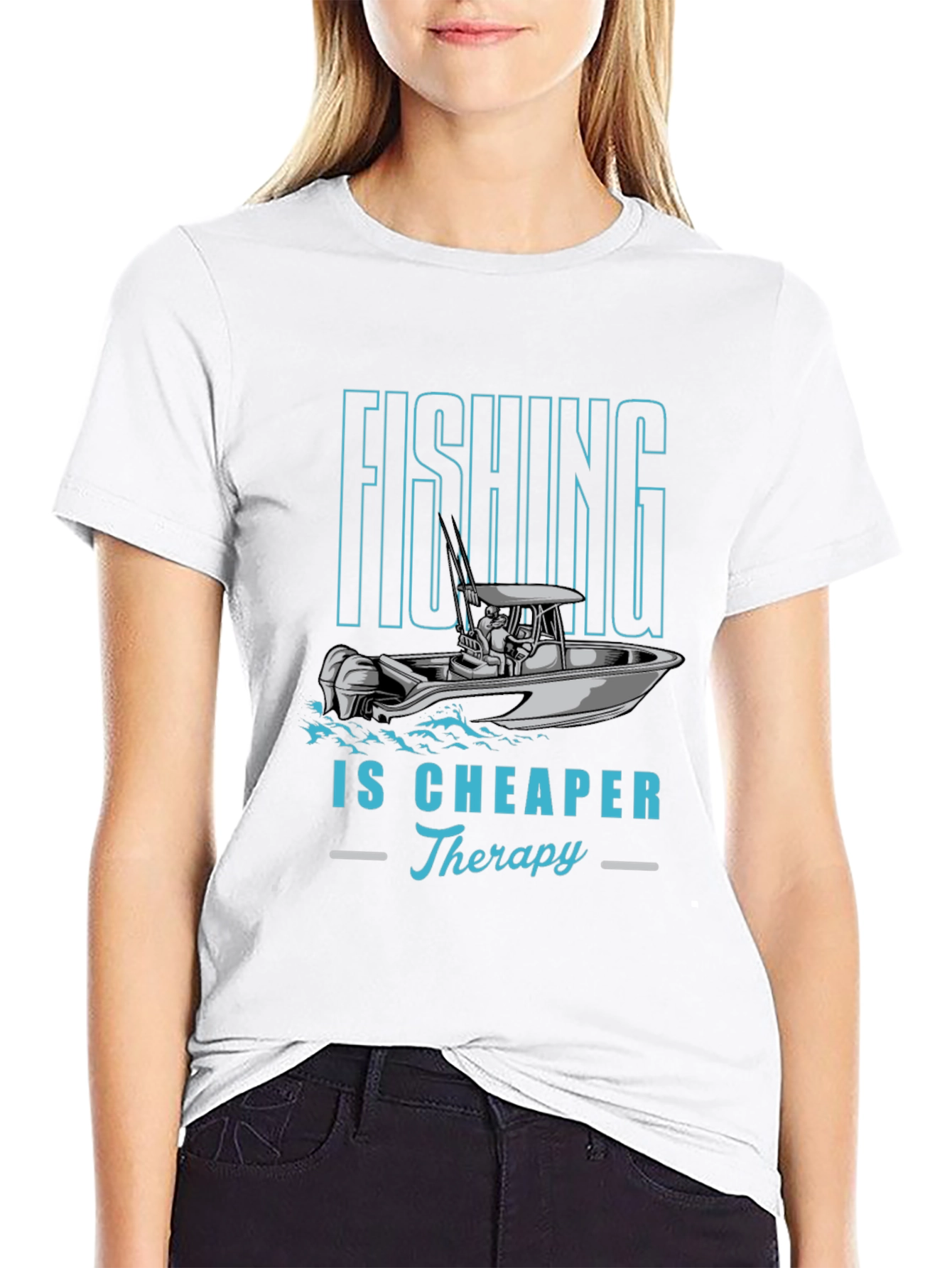 Fishing Therapy Tee - Mens Black Graphic T-Shirt