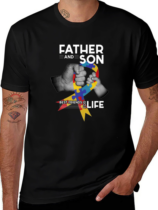 Father & Son Autism Awareness Graphic Tee