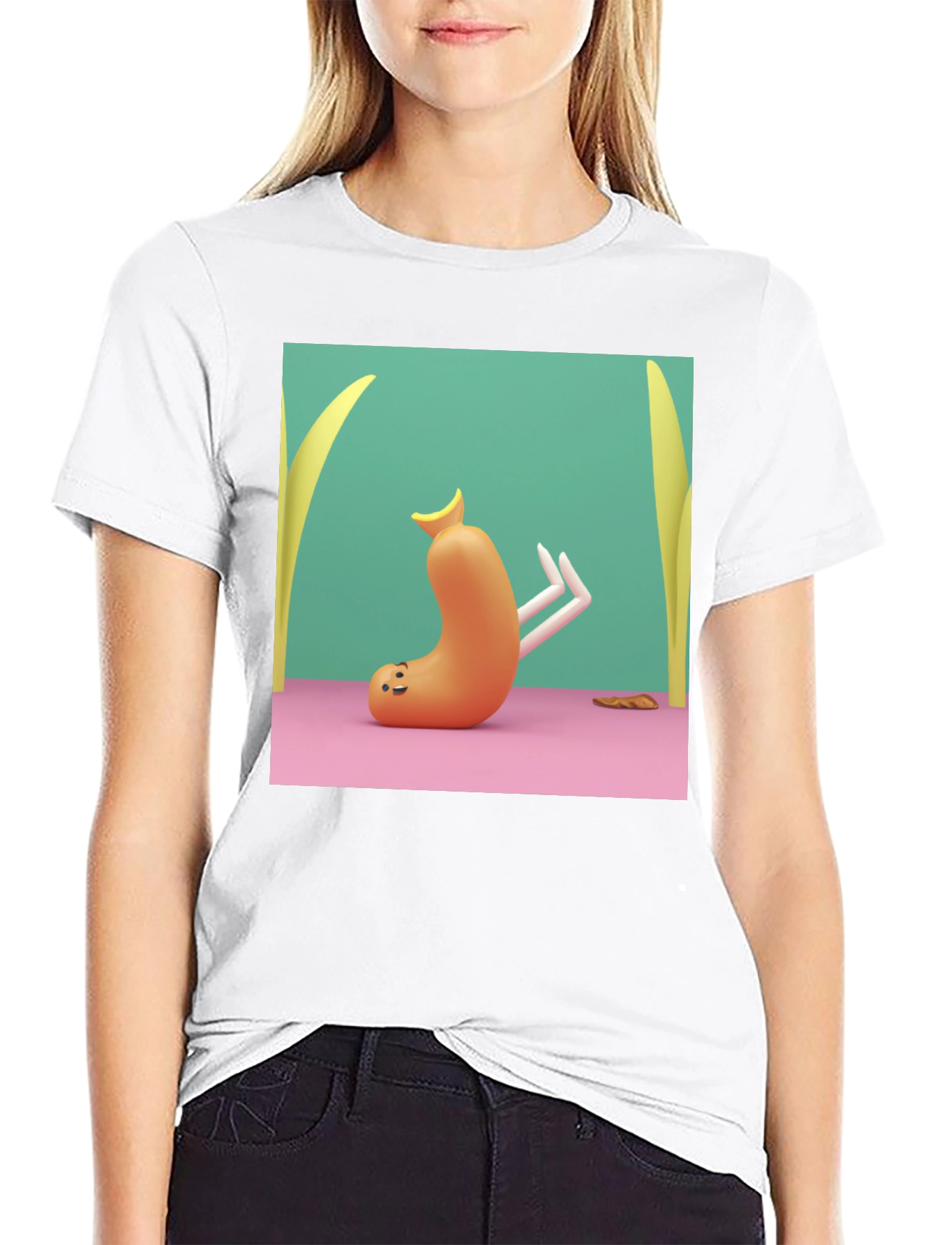 Cartoon Sausage Graphic Tee - Unique Style