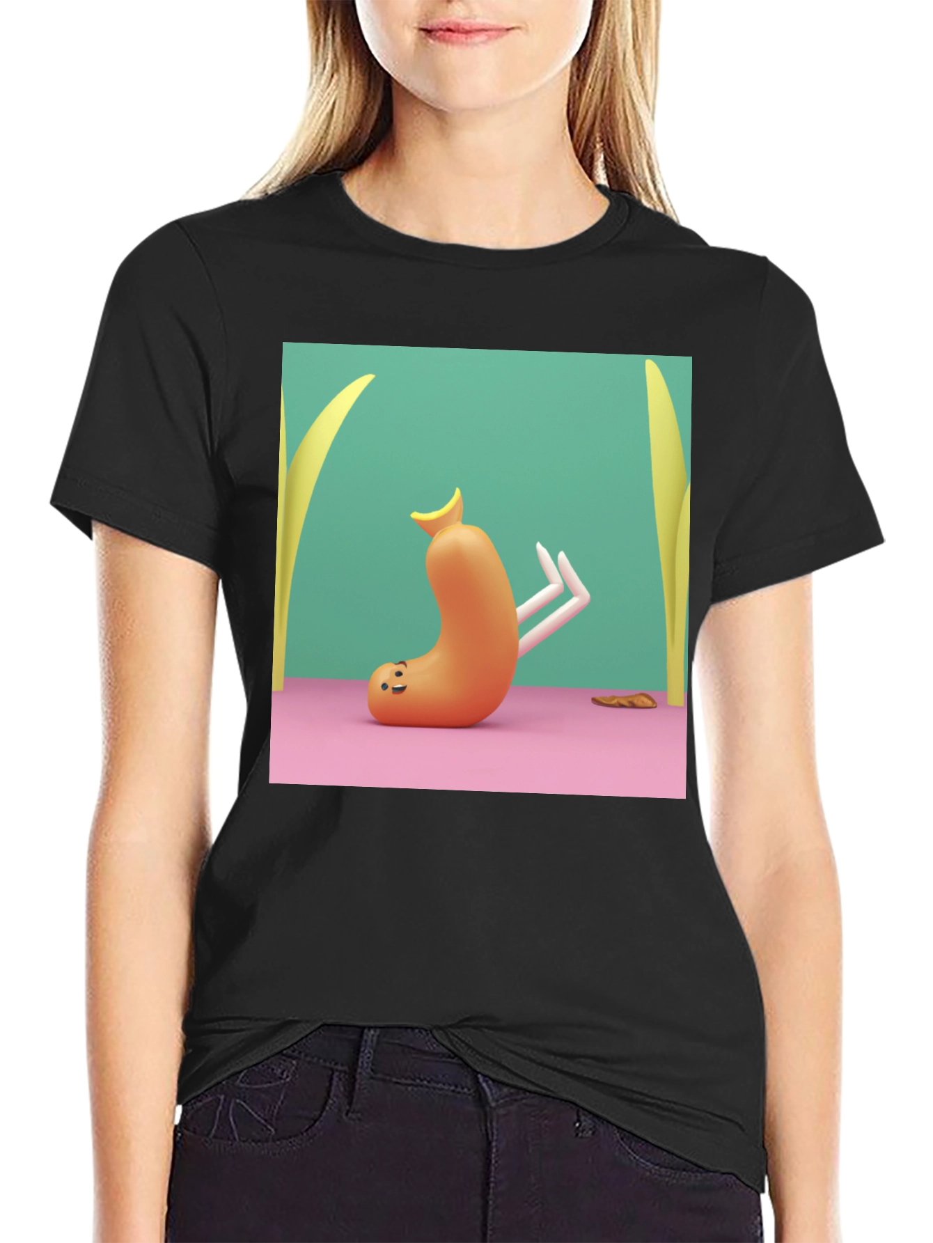 Cartoon Sausage Graphic Tee - Unique Style