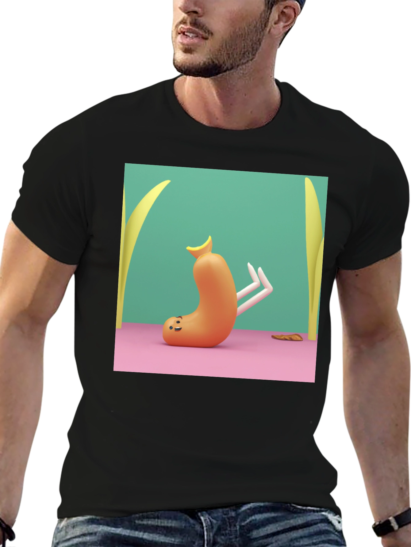 Cartoon Sausage Graphic Tee - Unique Style