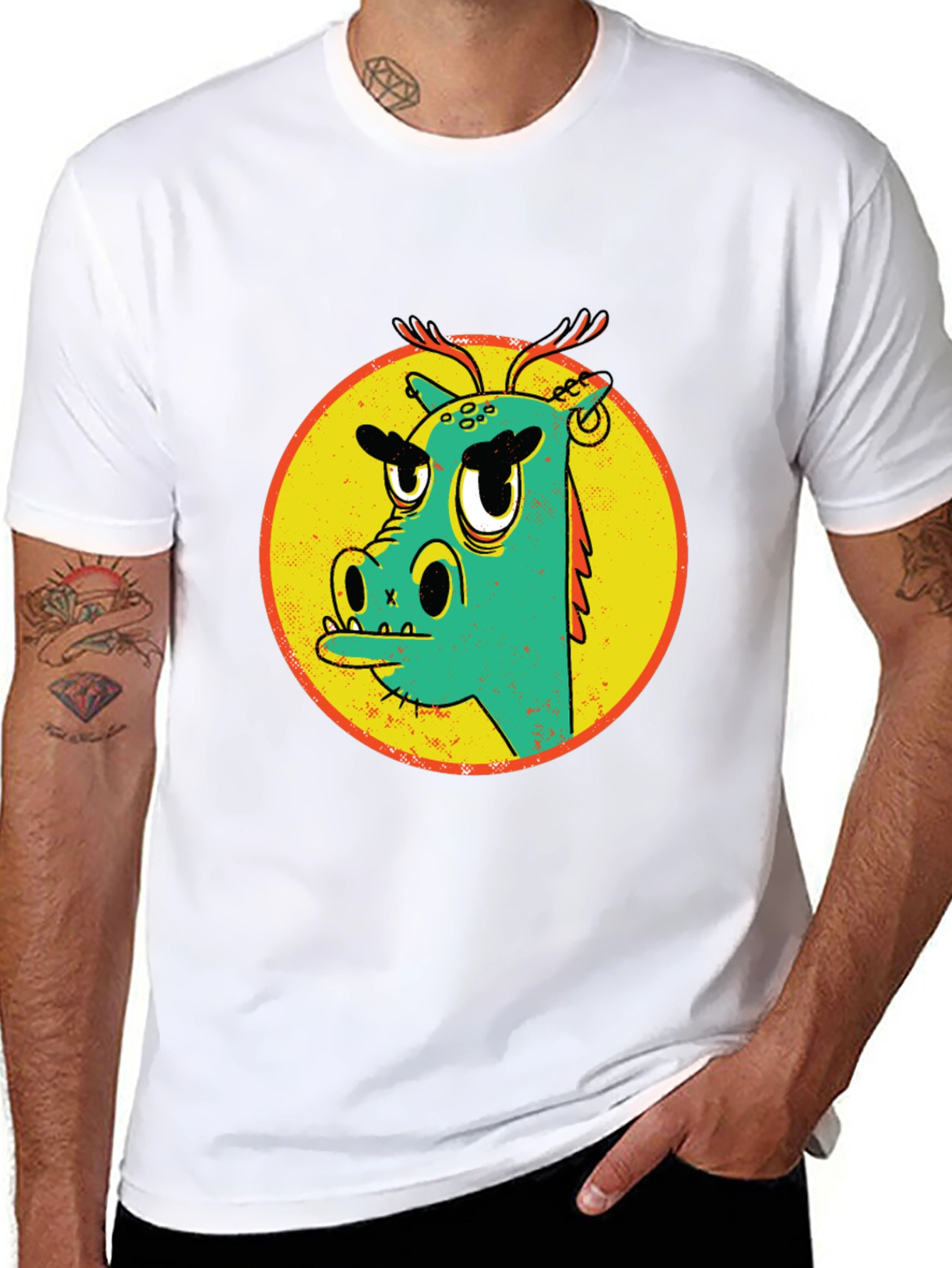 Cool Dragon Graphic Black T-Shirt