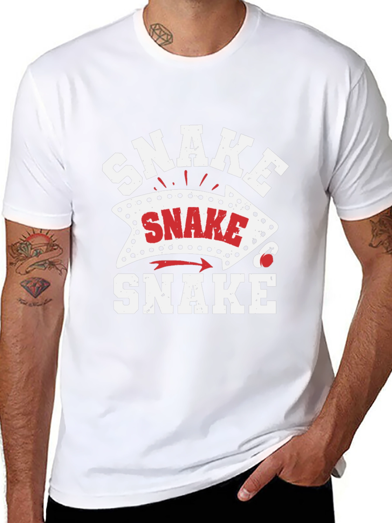 Snake Arrow Novelty Graphic T-Shirt