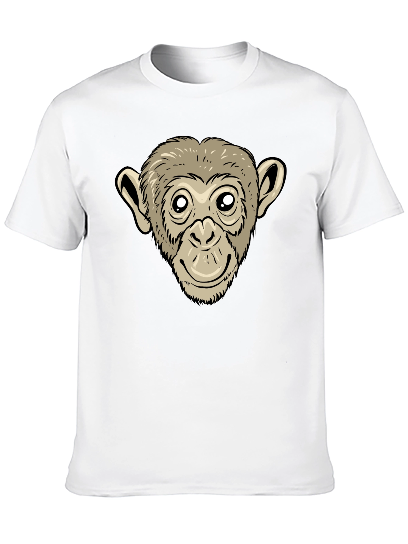 Monkey Face Graphic Black T-Shirt