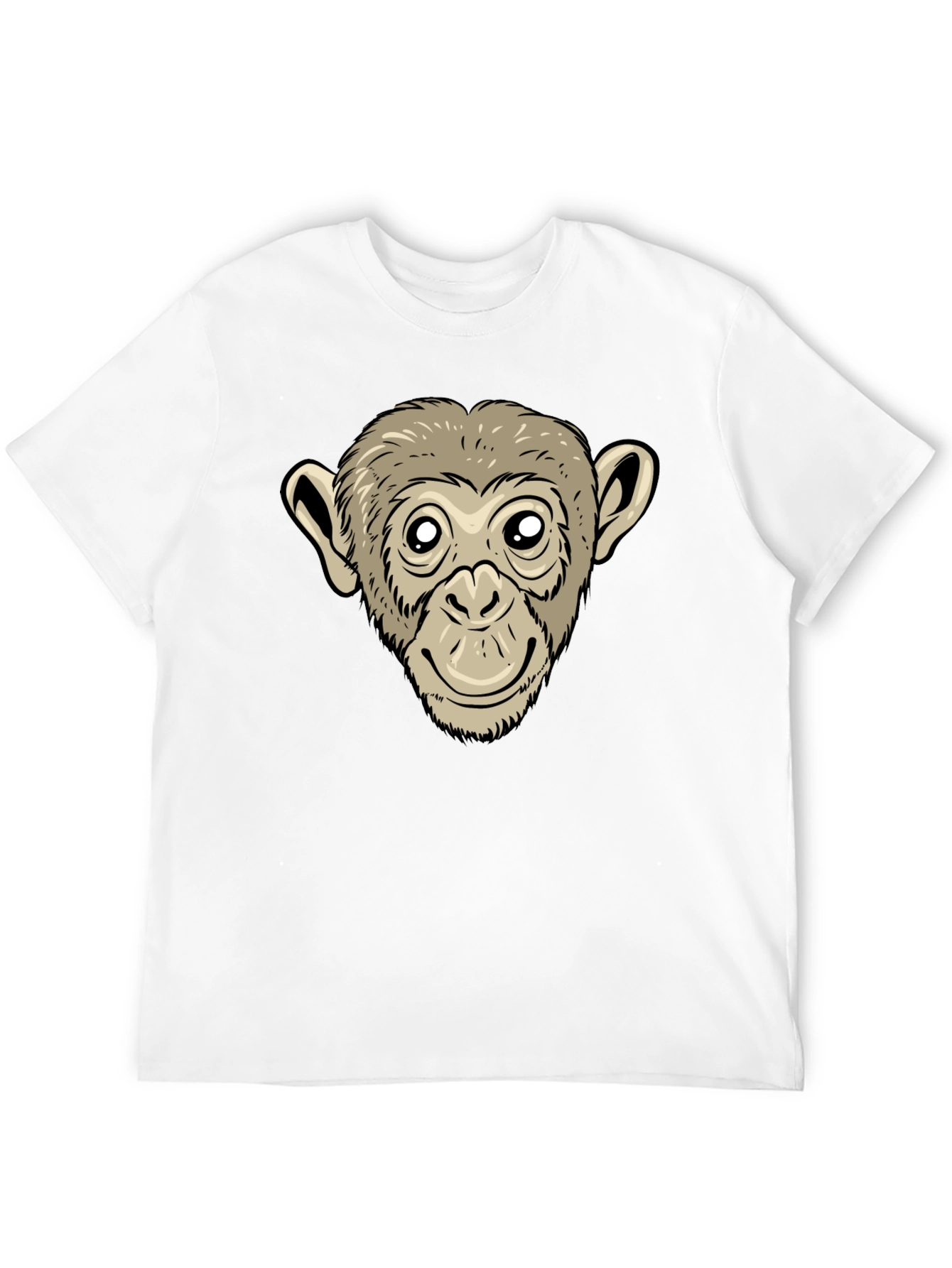 Monkey Face Graphic Black T-Shirt