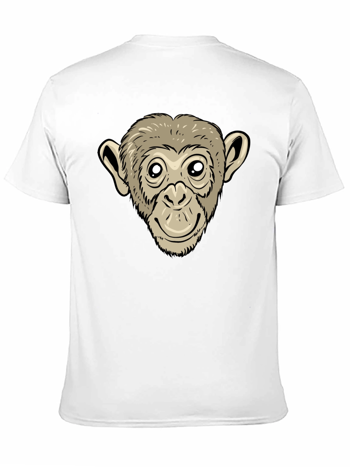 Monkey Face Graphic Black T-Shirt