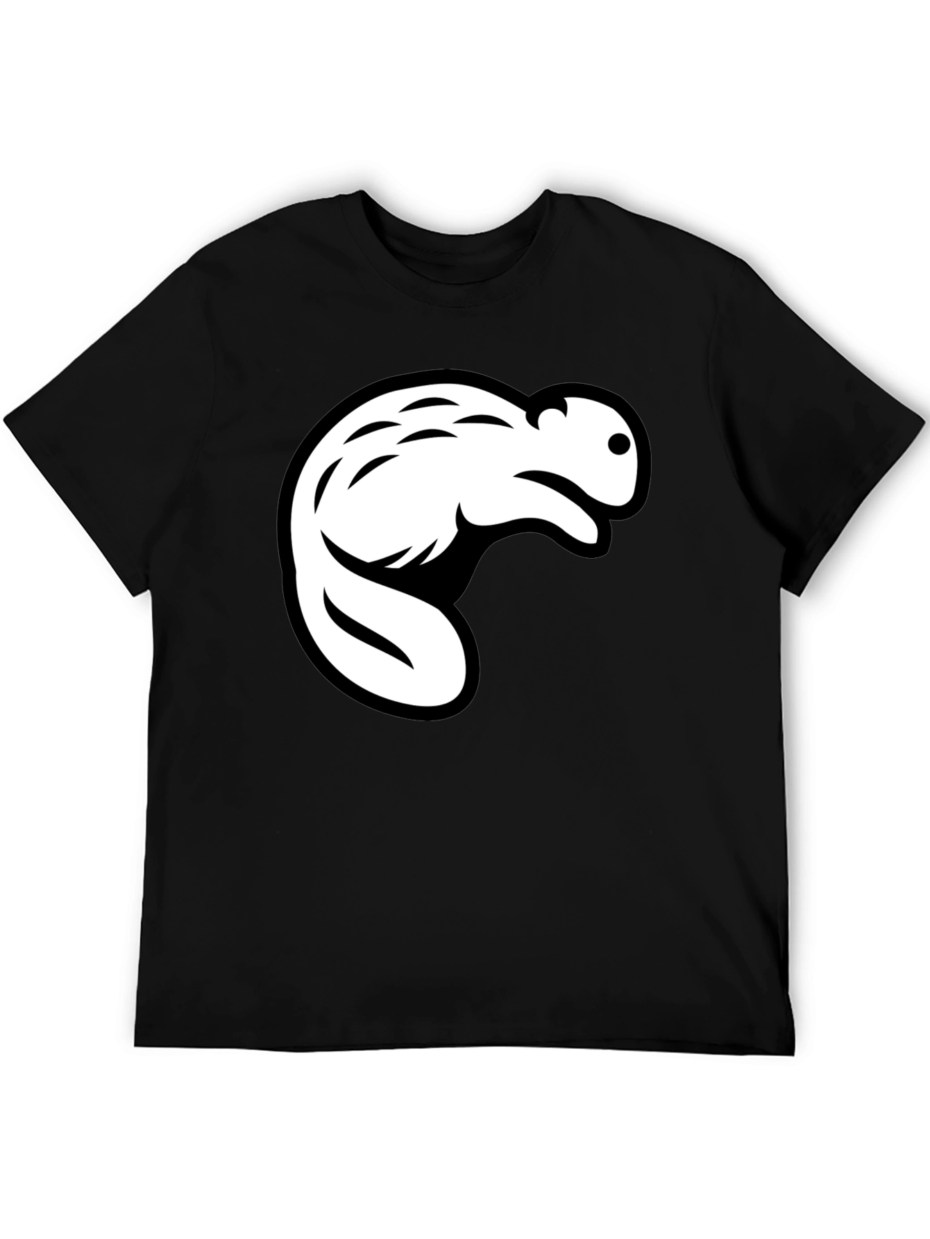 Beaver Graphic Black T-Shirt - Casual Style