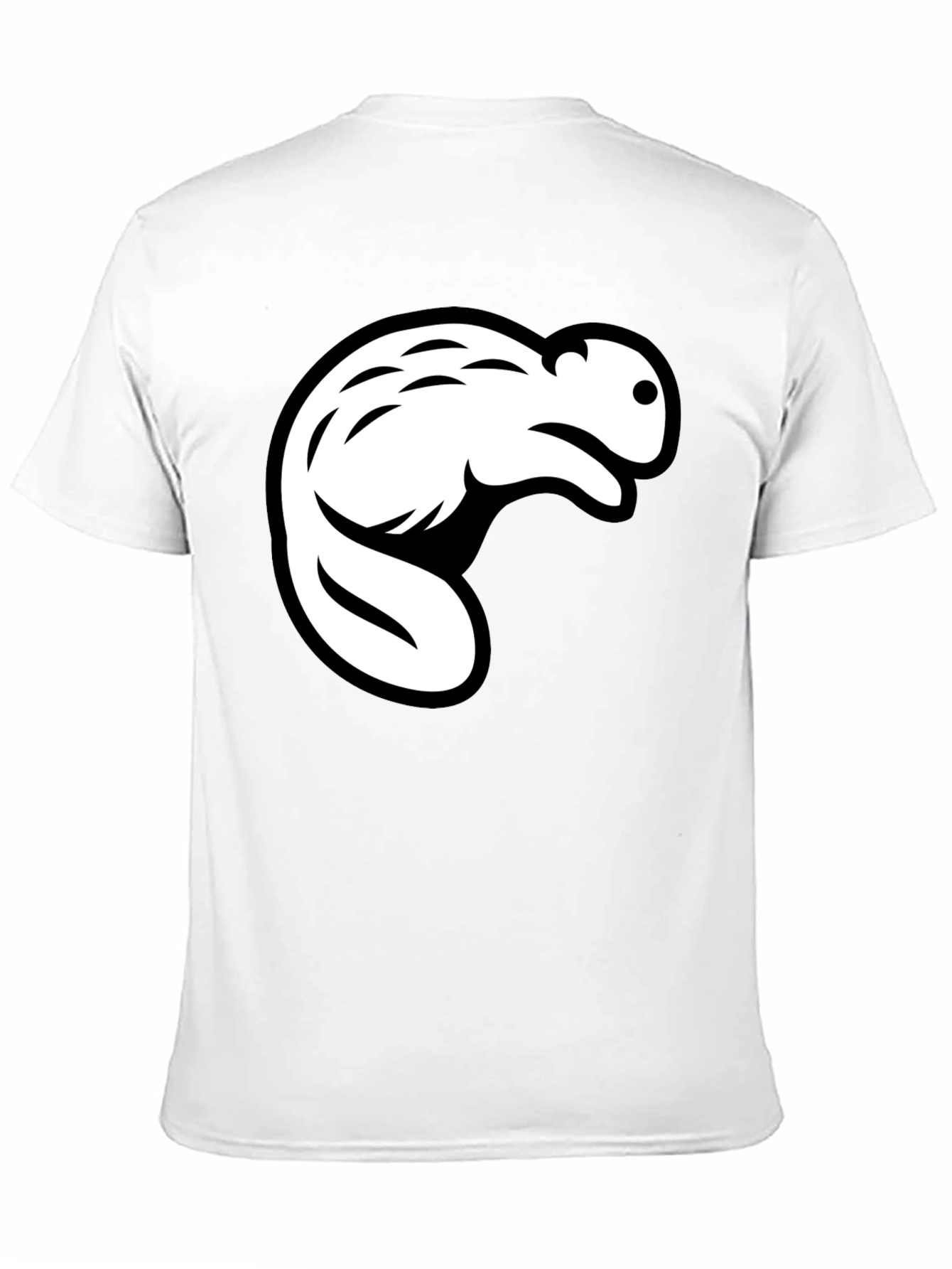 Beaver Graphic Black T-Shirt - Casual Style
