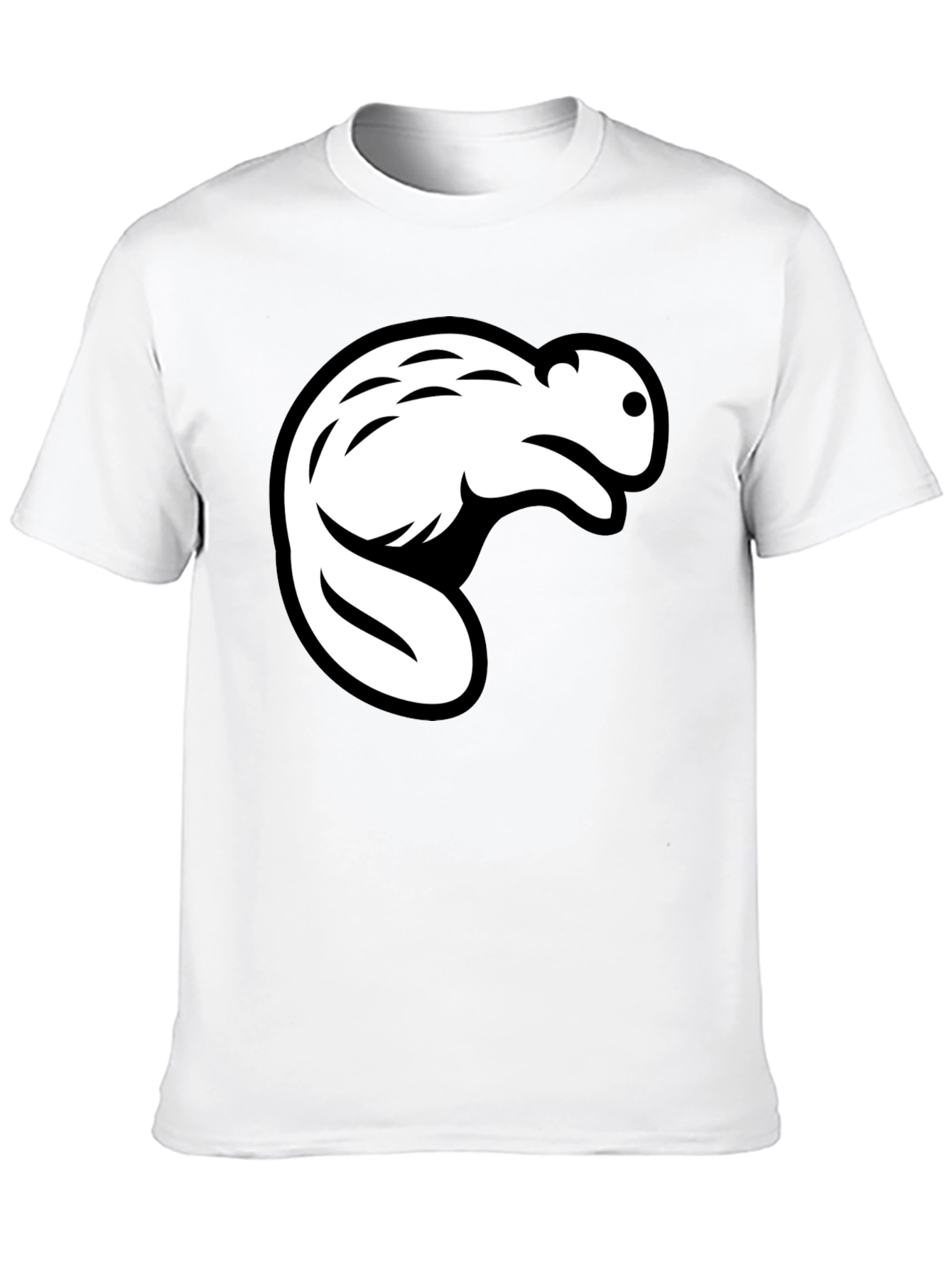 Beaver Graphic Black T-Shirt - Casual Style