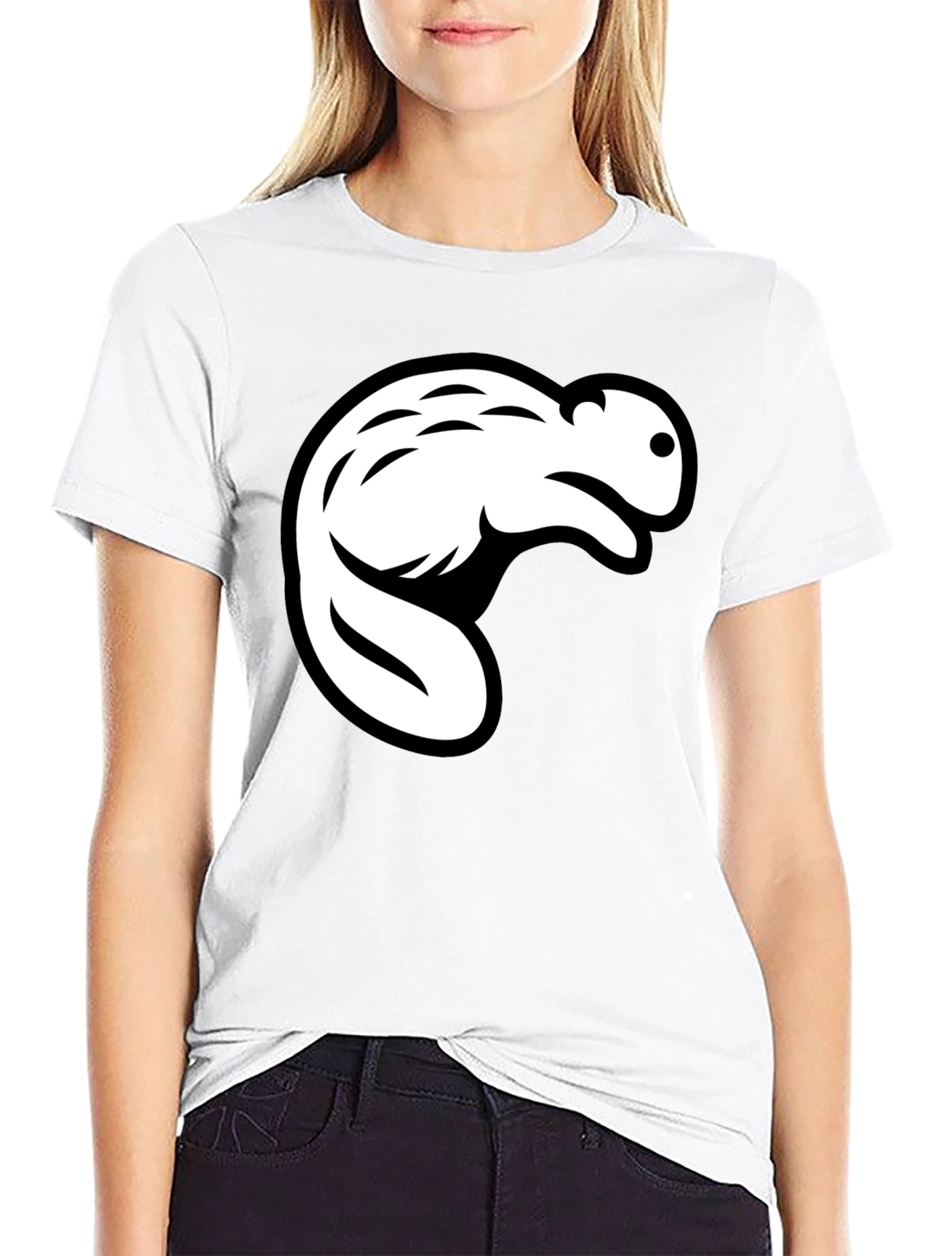 Beaver Graphic Black T-Shirt - Casual Style