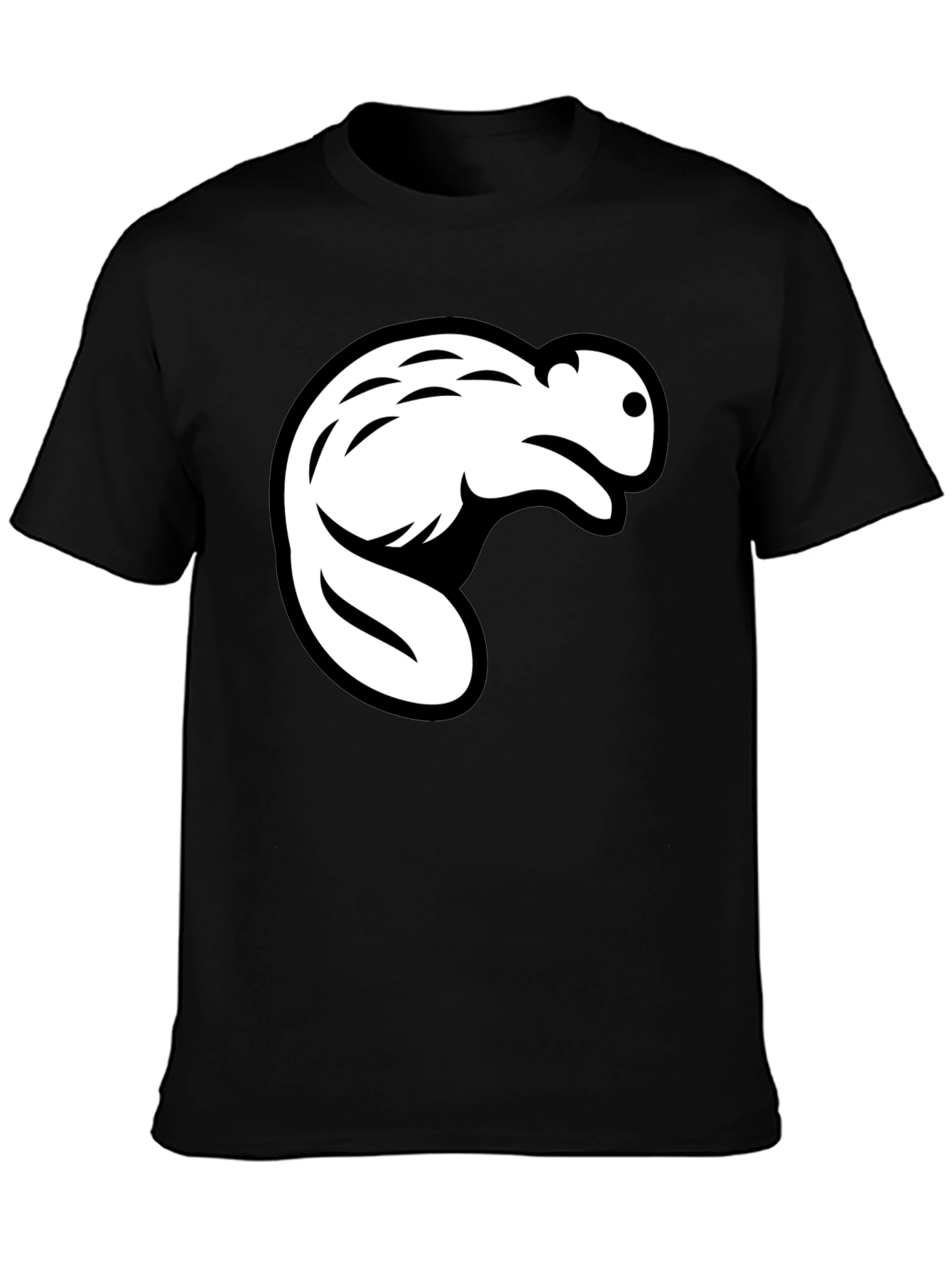 Beaver Graphic Black T-Shirt - Casual Style
