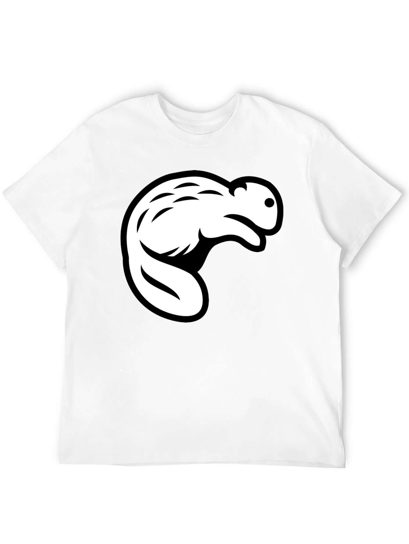 Beaver Graphic Black T-Shirt - Casual Style