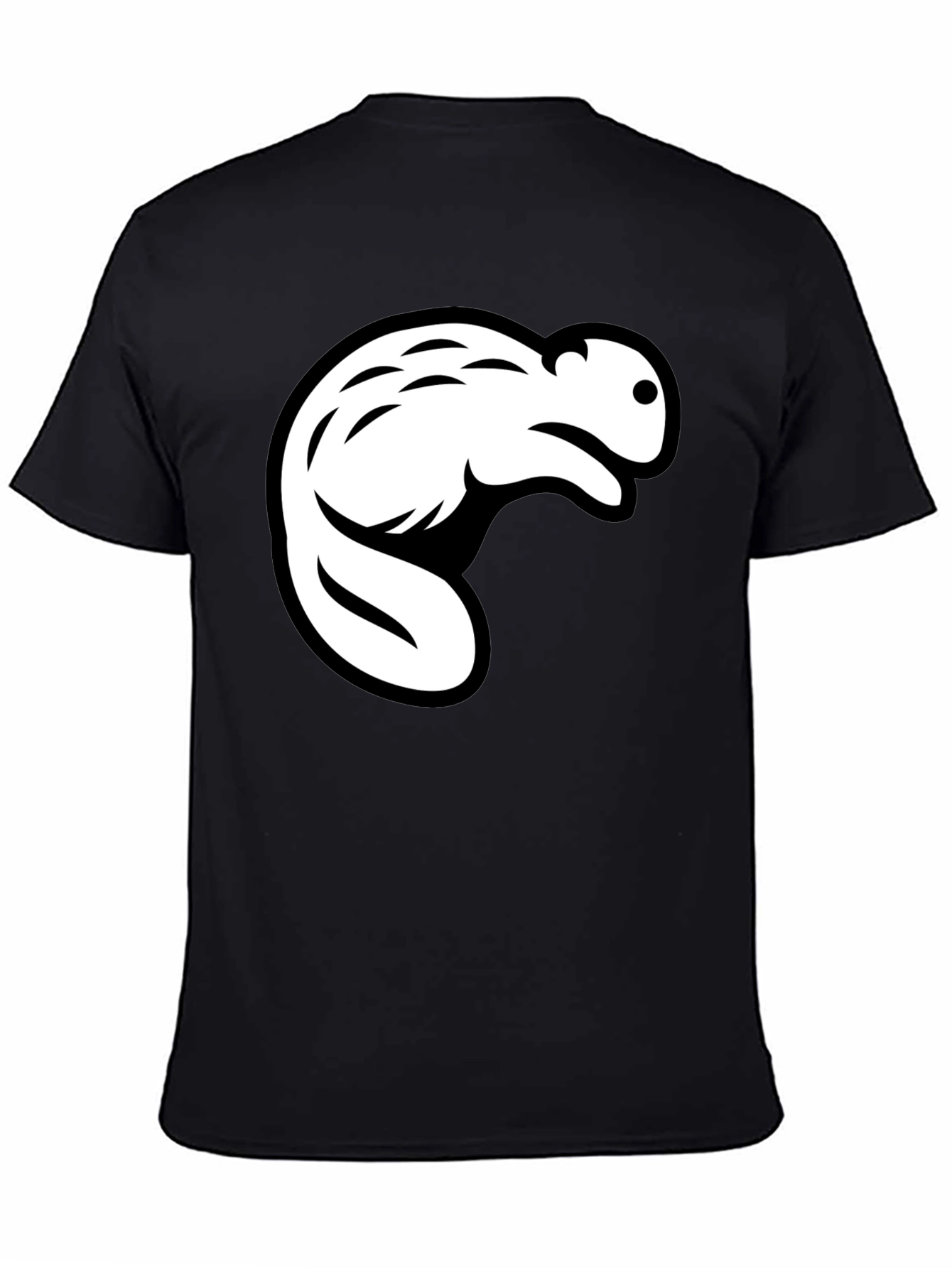 Beaver Graphic Black T-Shirt - Casual Style