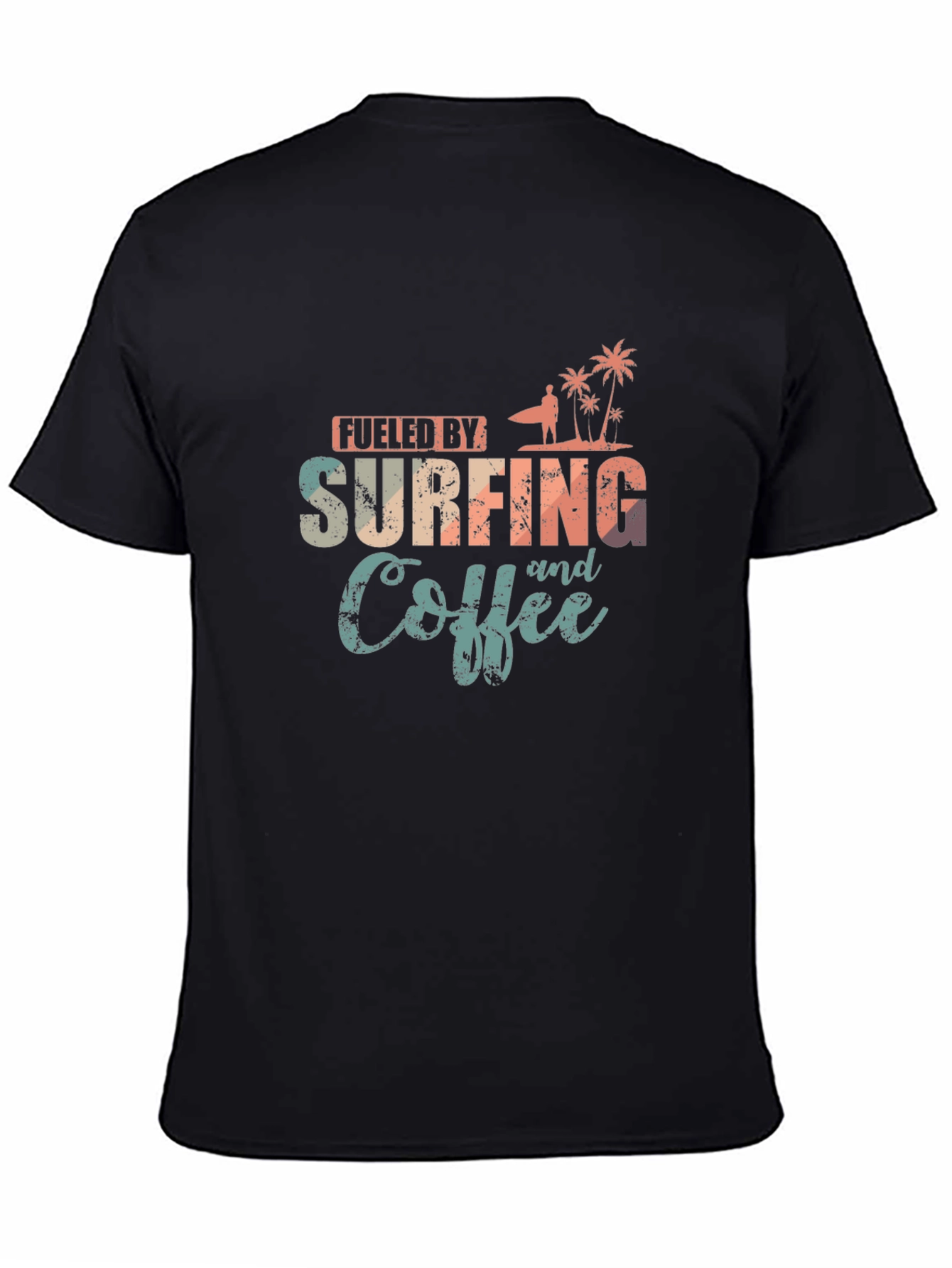 Fueled by Surfing and Coffee Graphic T-Shirt