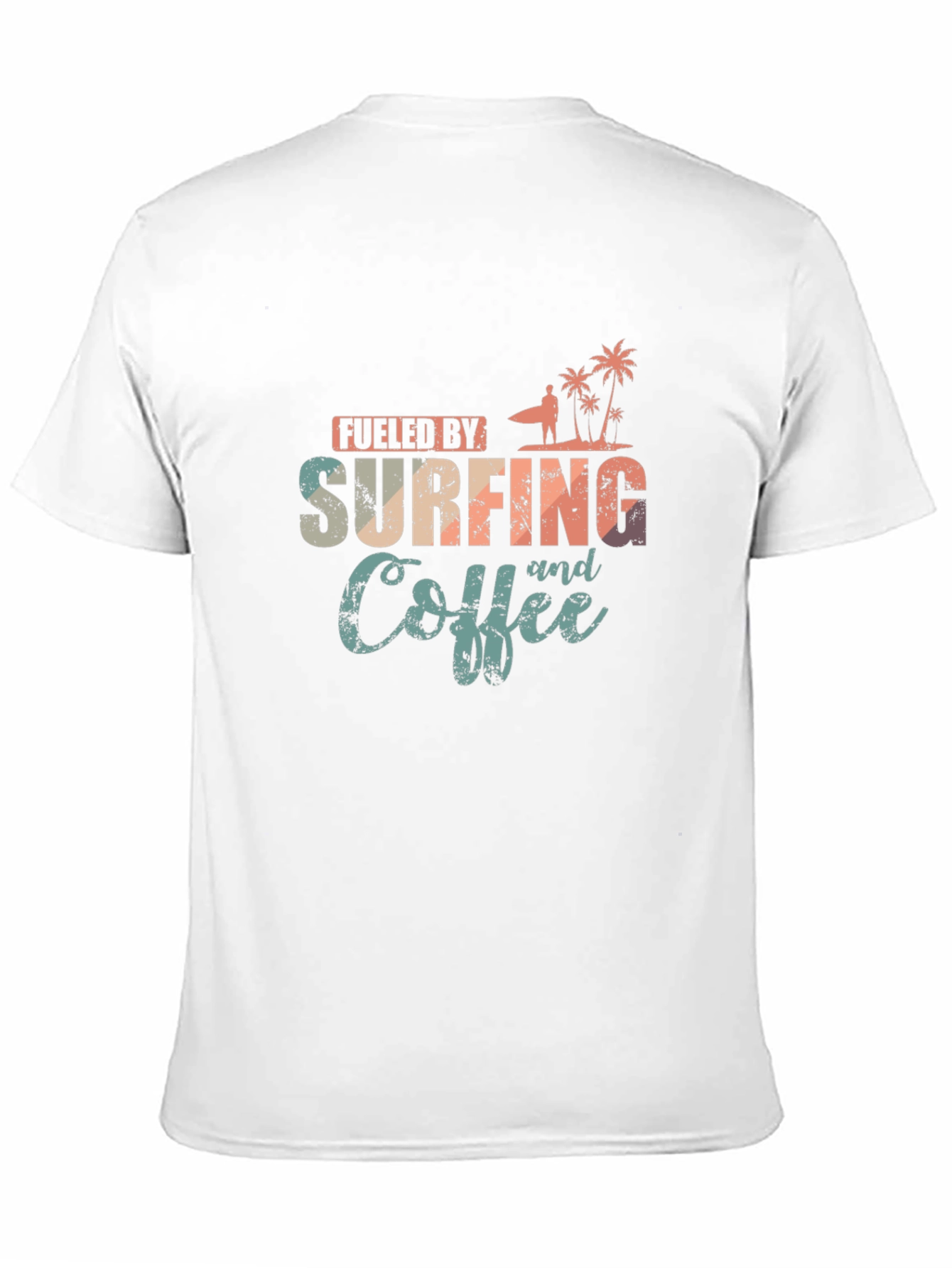 Fueled by Surfing and Coffee Graphic T-Shirt