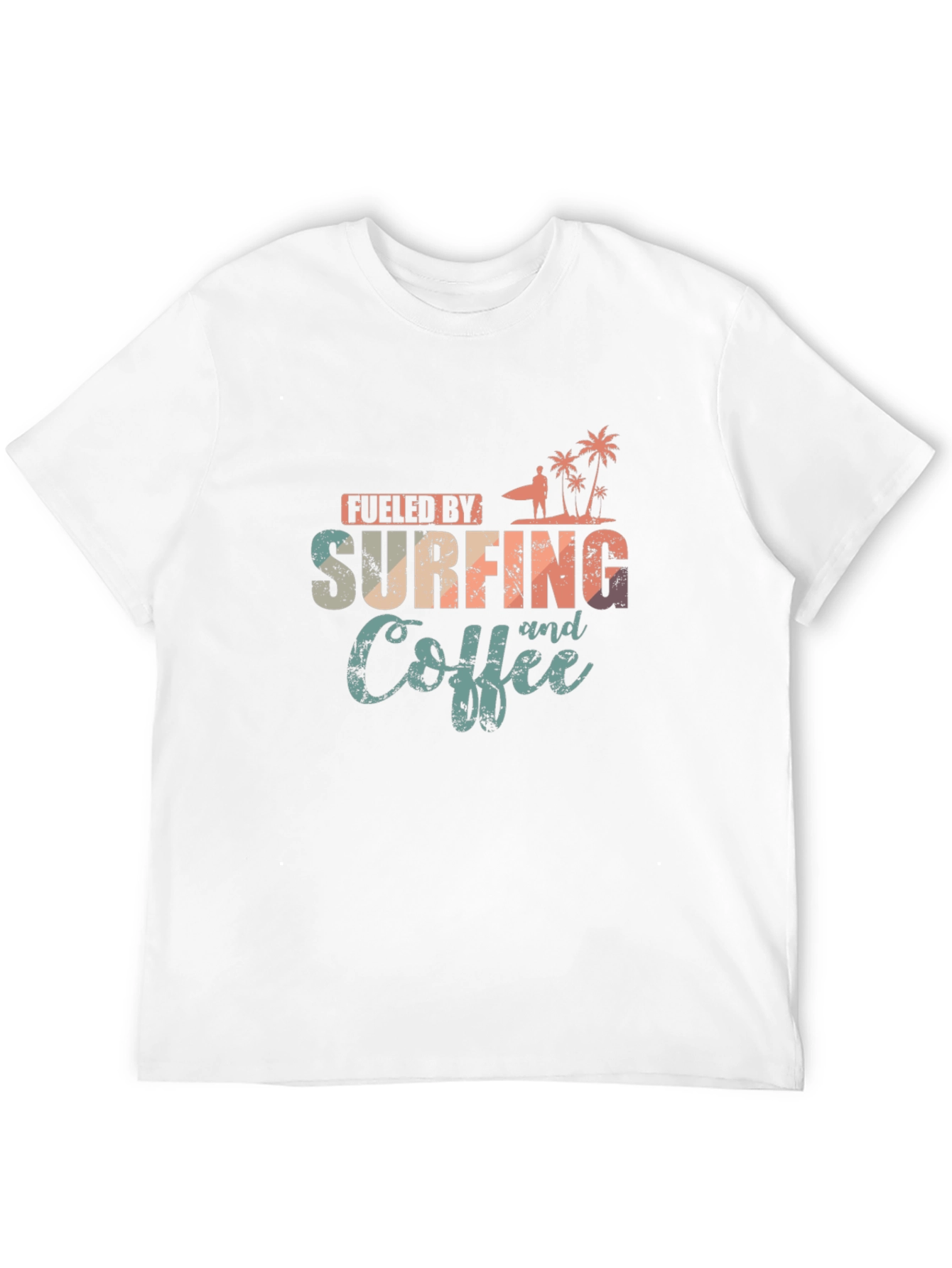 Fueled by Surfing and Coffee Graphic T-Shirt