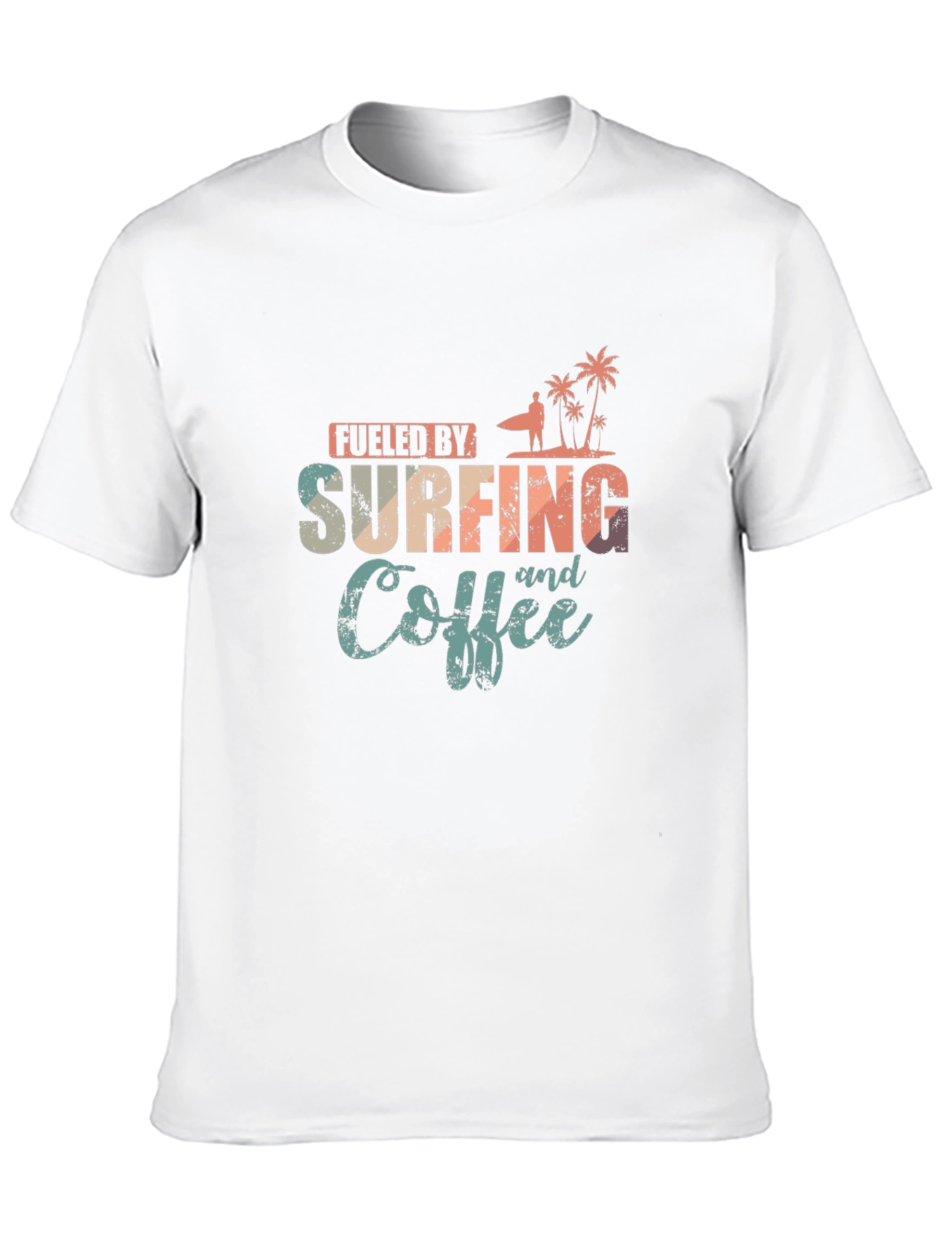 Fueled by Surfing and Coffee Graphic T-Shirt