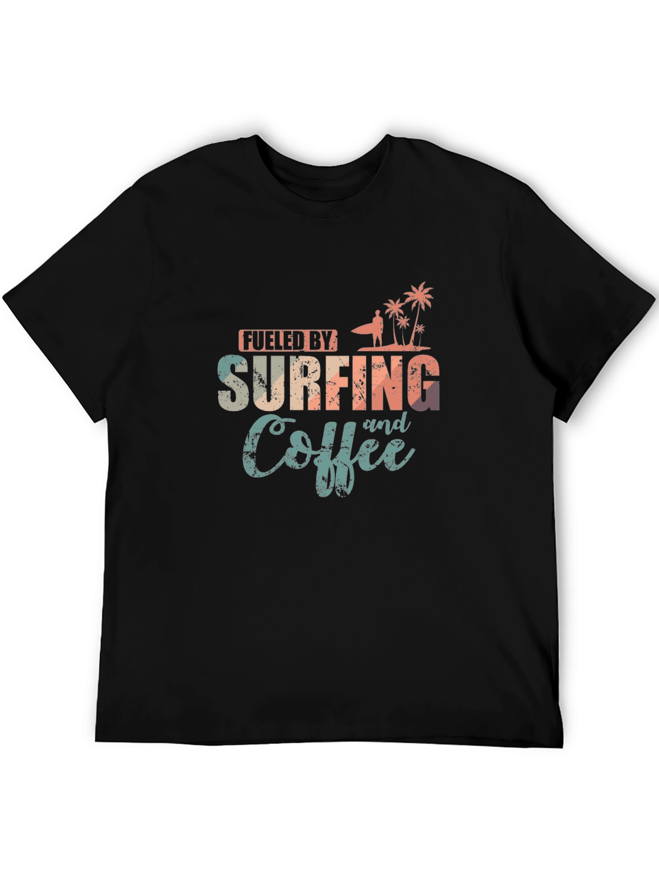 Fueled by Surfing and Coffee Graphic T-Shirt