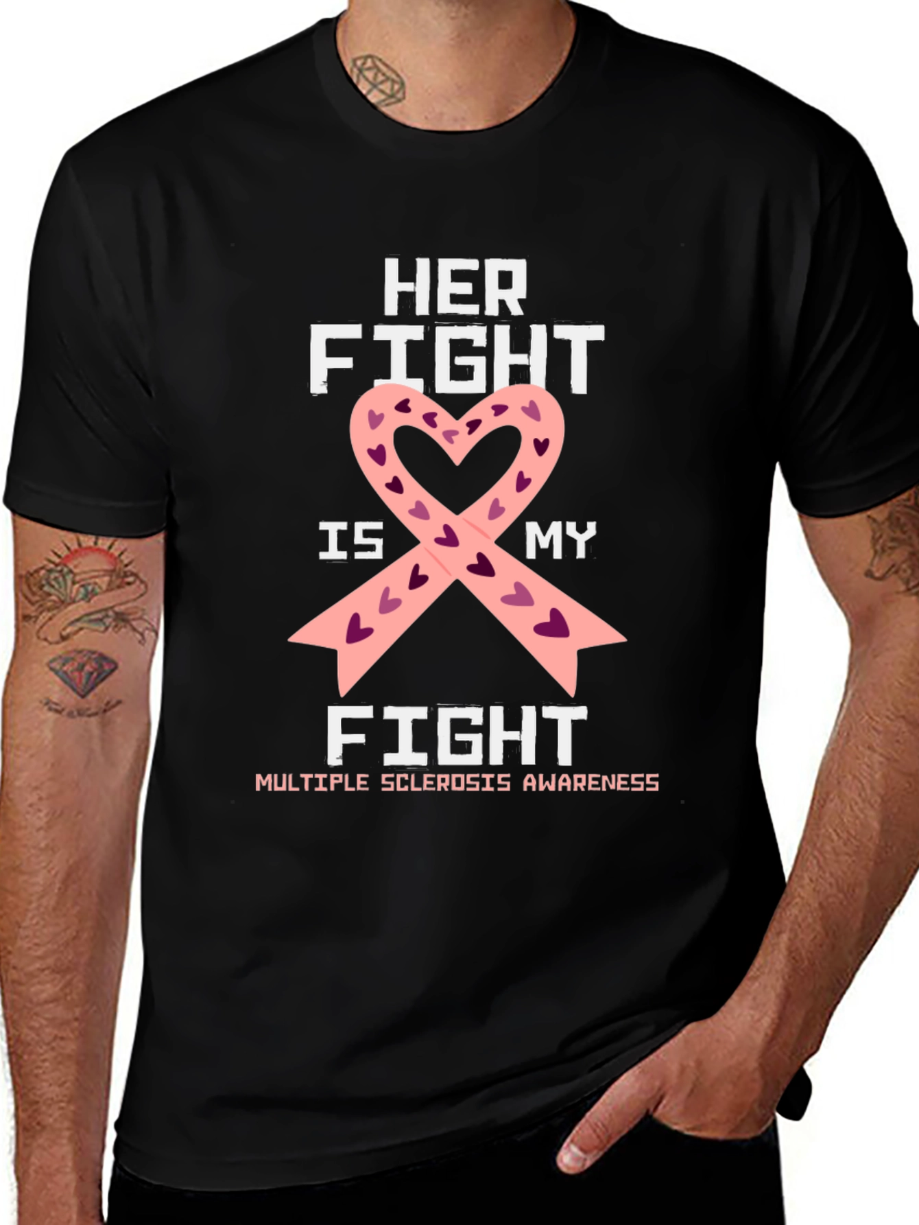 Her Fight Is My Fight Awareness Ribbon T-Shirt