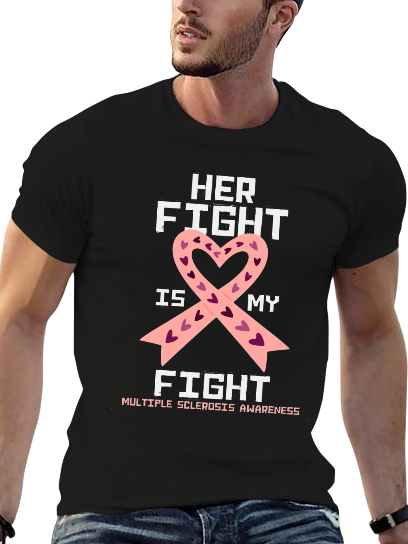 Her Fight Is My Fight Awareness Ribbon T-Shirt