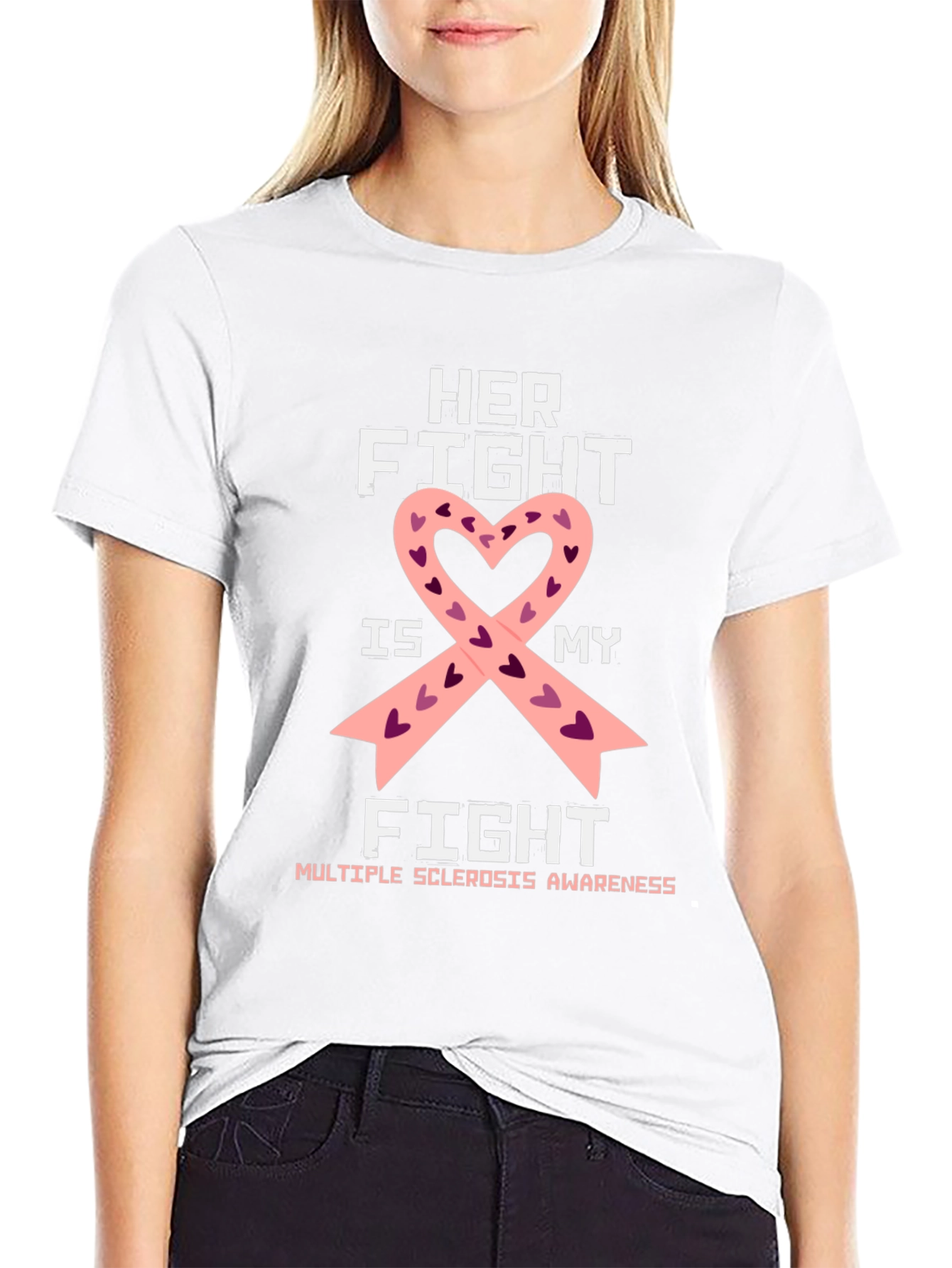 Her Fight Is My Fight Awareness Ribbon T-Shirt