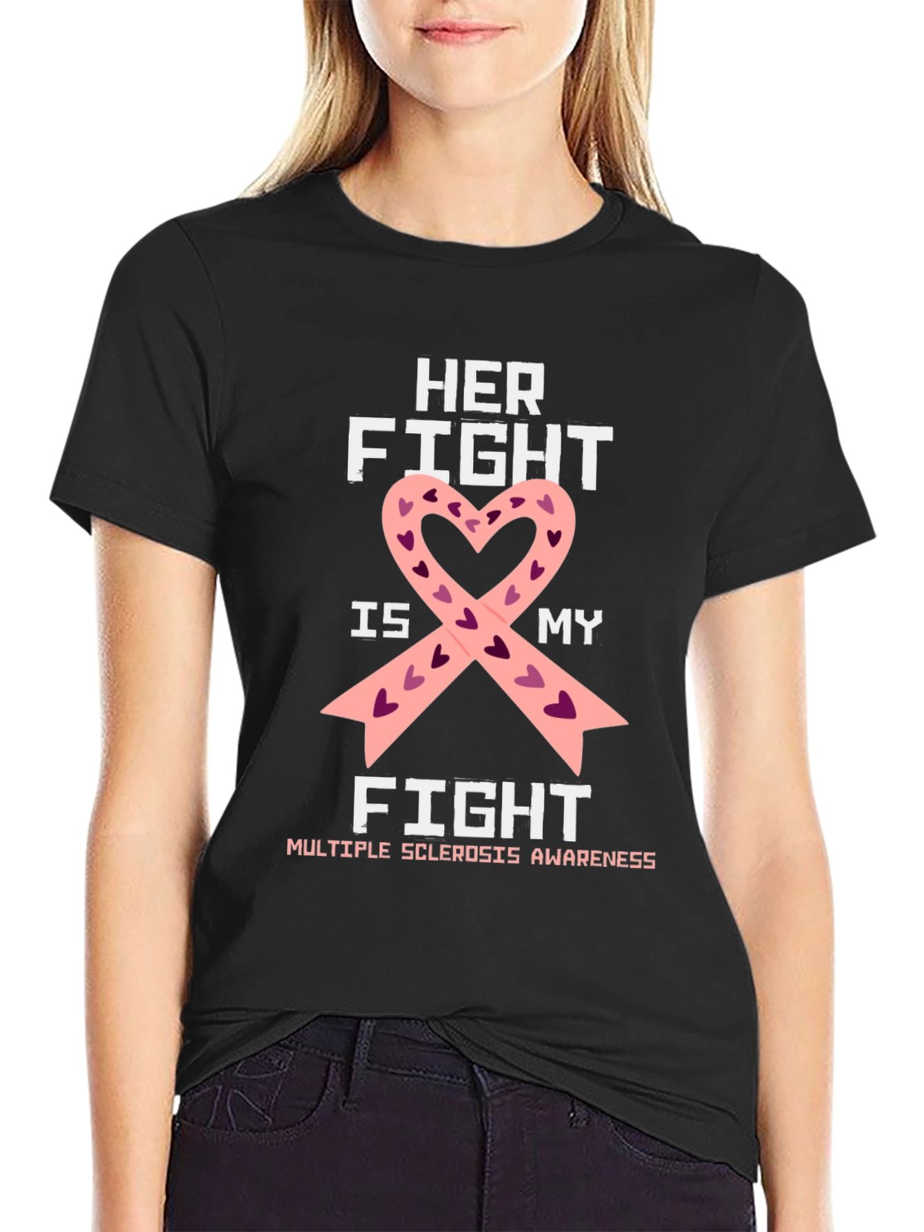 Her Fight Is My Fight Awareness Ribbon T-Shirt