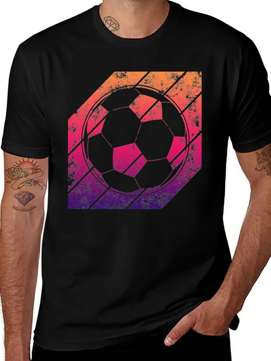 Retro Soccer Ball Graphic T-Shirt