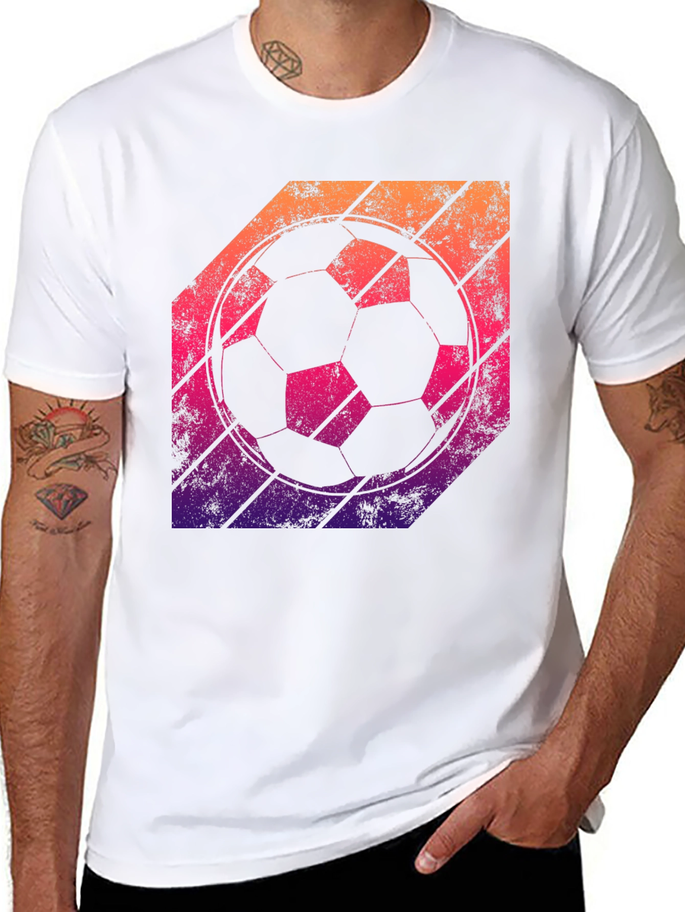Retro Soccer Ball Graphic T-Shirt