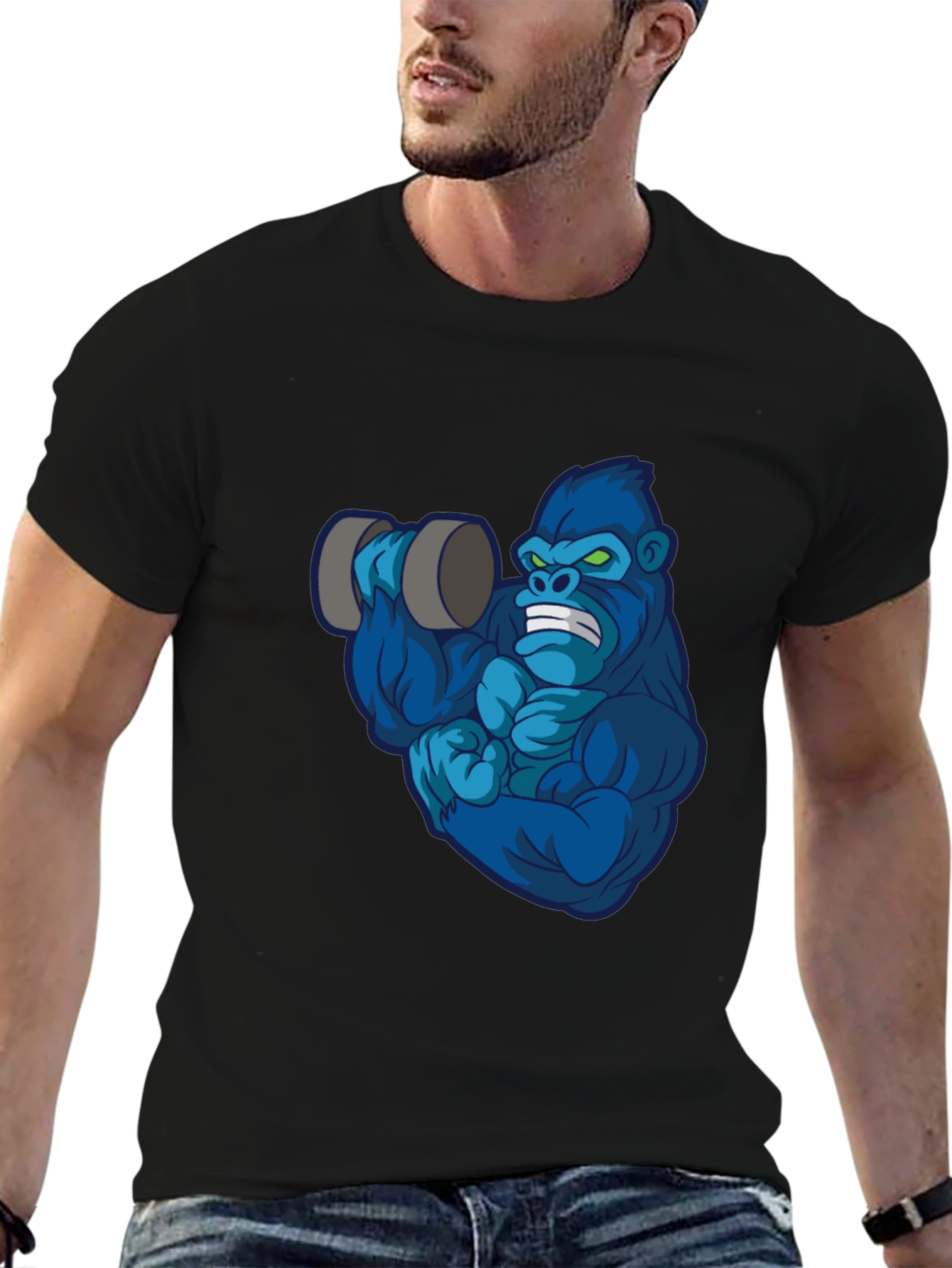 Gorilla Lifting Weights Graphic Tee
