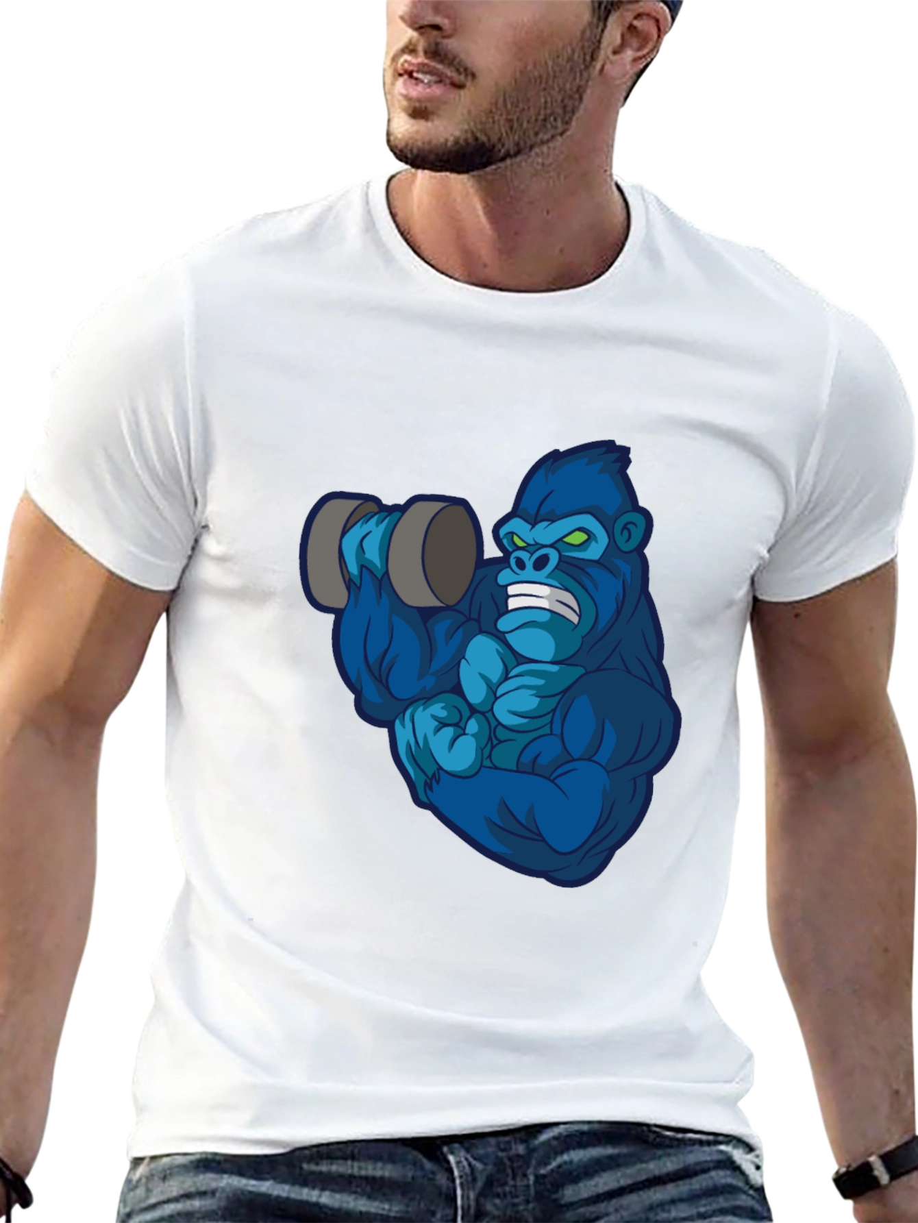 Gorilla Lifting Weights Graphic Tee
