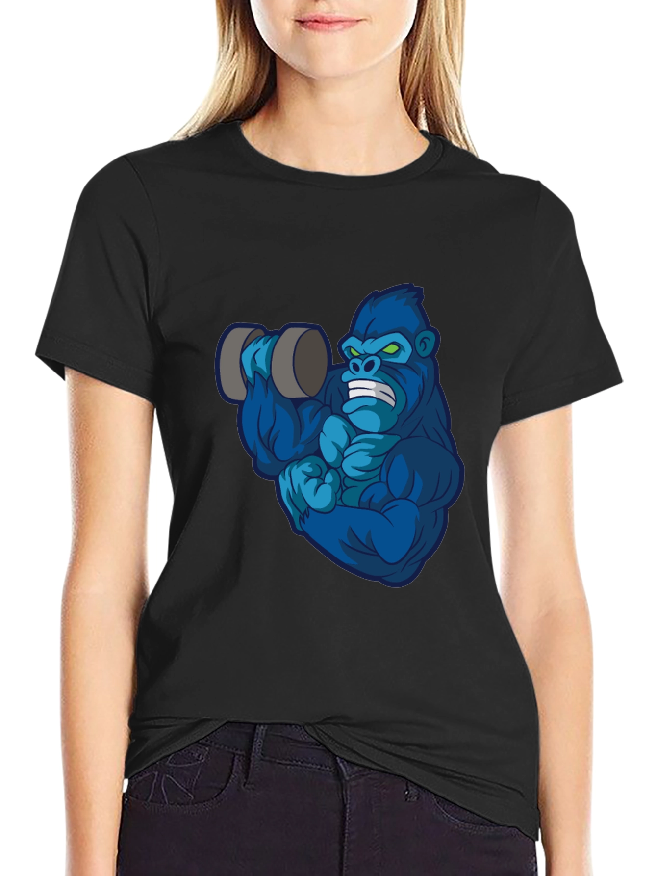 Gorilla Lifting Weights Graphic Tee